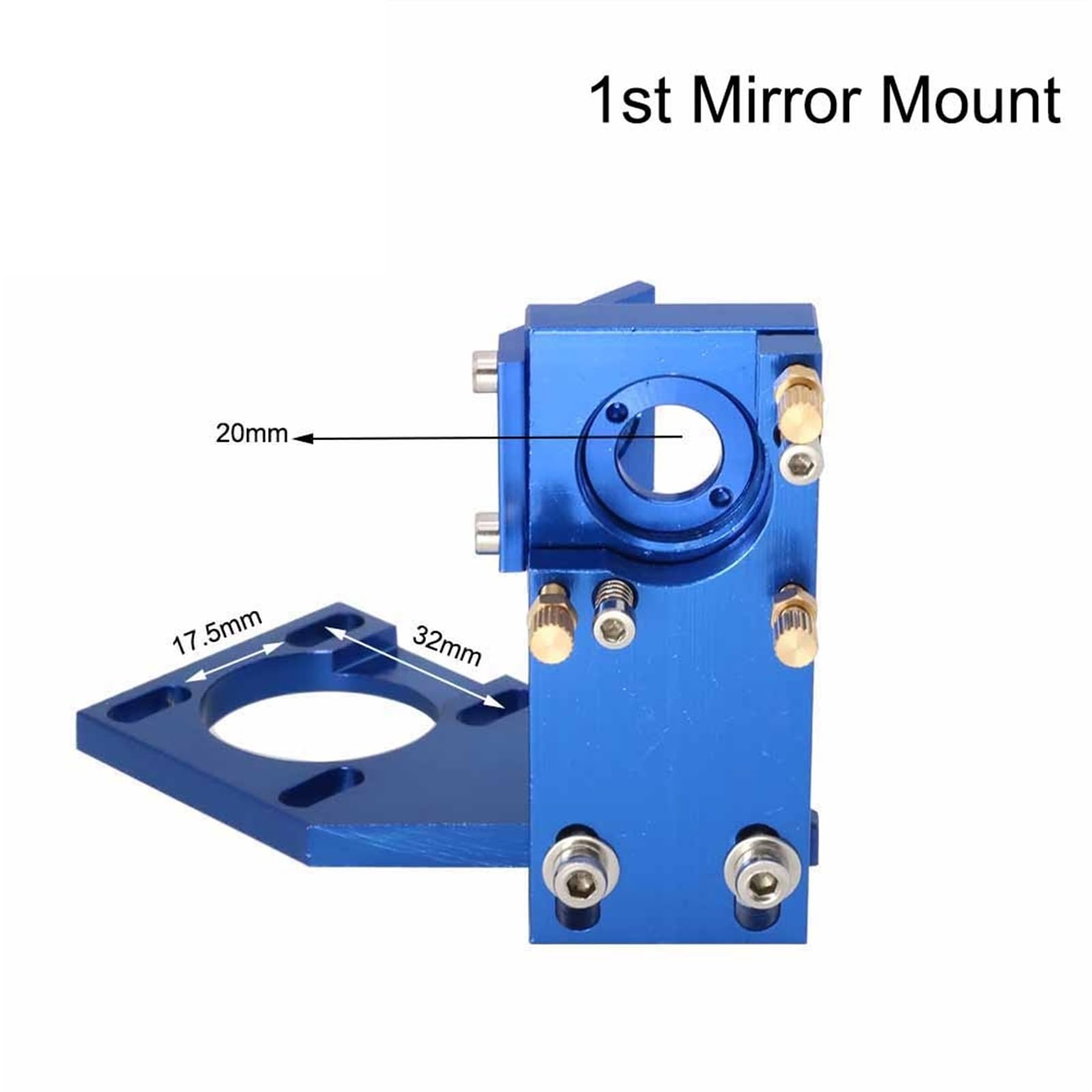 CO2 Laser Head Set for 2030 4060 K40 Laser Engraving Cutting Machine(Yellow,12-50.8_WHOLE SET)