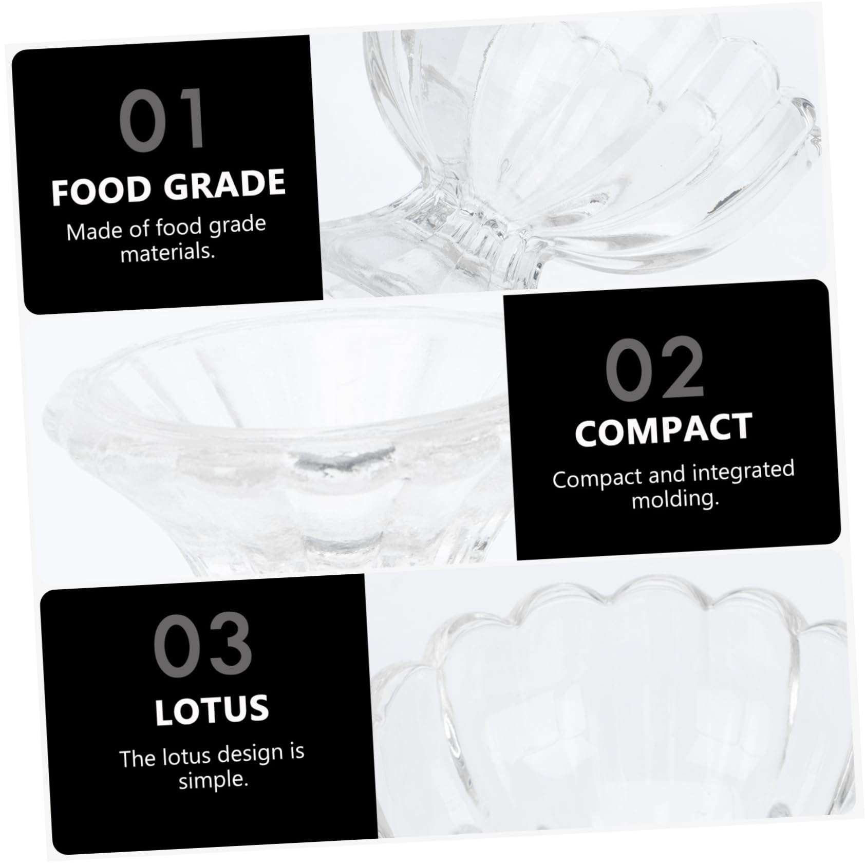 Ciieeo 5piezas Tazón de Pudín de Helado Vaso para Helado Transparente Cuencos para Postre Vaso para Bebidas Heladas para Postres y Cócteles