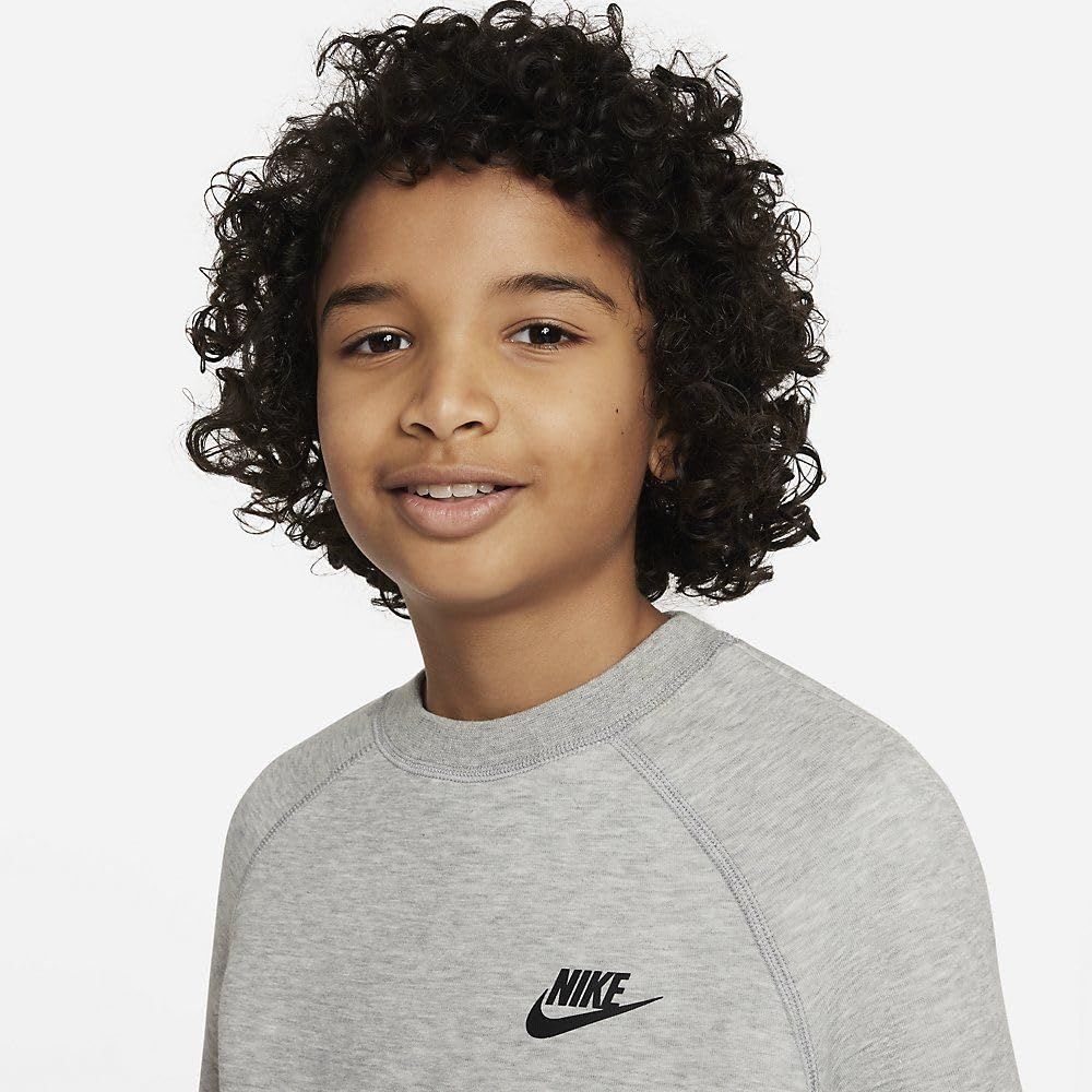 Nike B NSW Tech FLC Crew Felpa con Cappuccio Bambini e Ragazzi