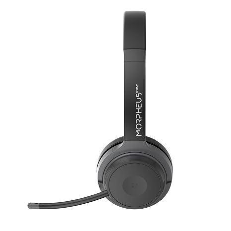 Morpheus 360 Advantage Wireless Headset with Detachable Boom Mic CES Award-Winning Bluetooth Headset with Microphone, Noise Cancelling Headphones with Mic, UC Compatible, 20H Battery, USB Dongle