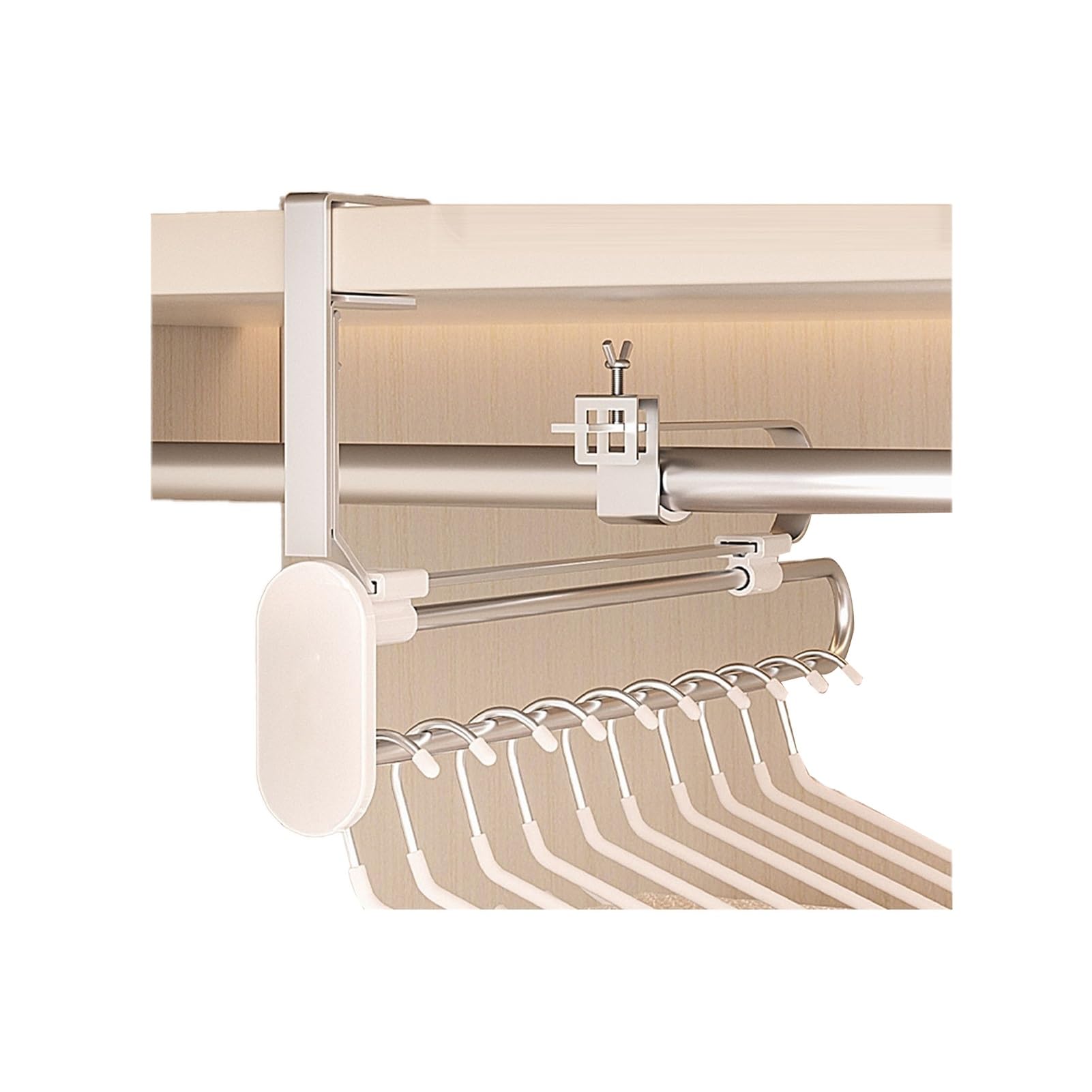 Organisateur De Vêtements Ajustable pour Chambre À Coucher Et Magasin,Portant De Rangement pour Pantalons en Acier Inoxydable,pour Un Rangement Suspendu Efficace