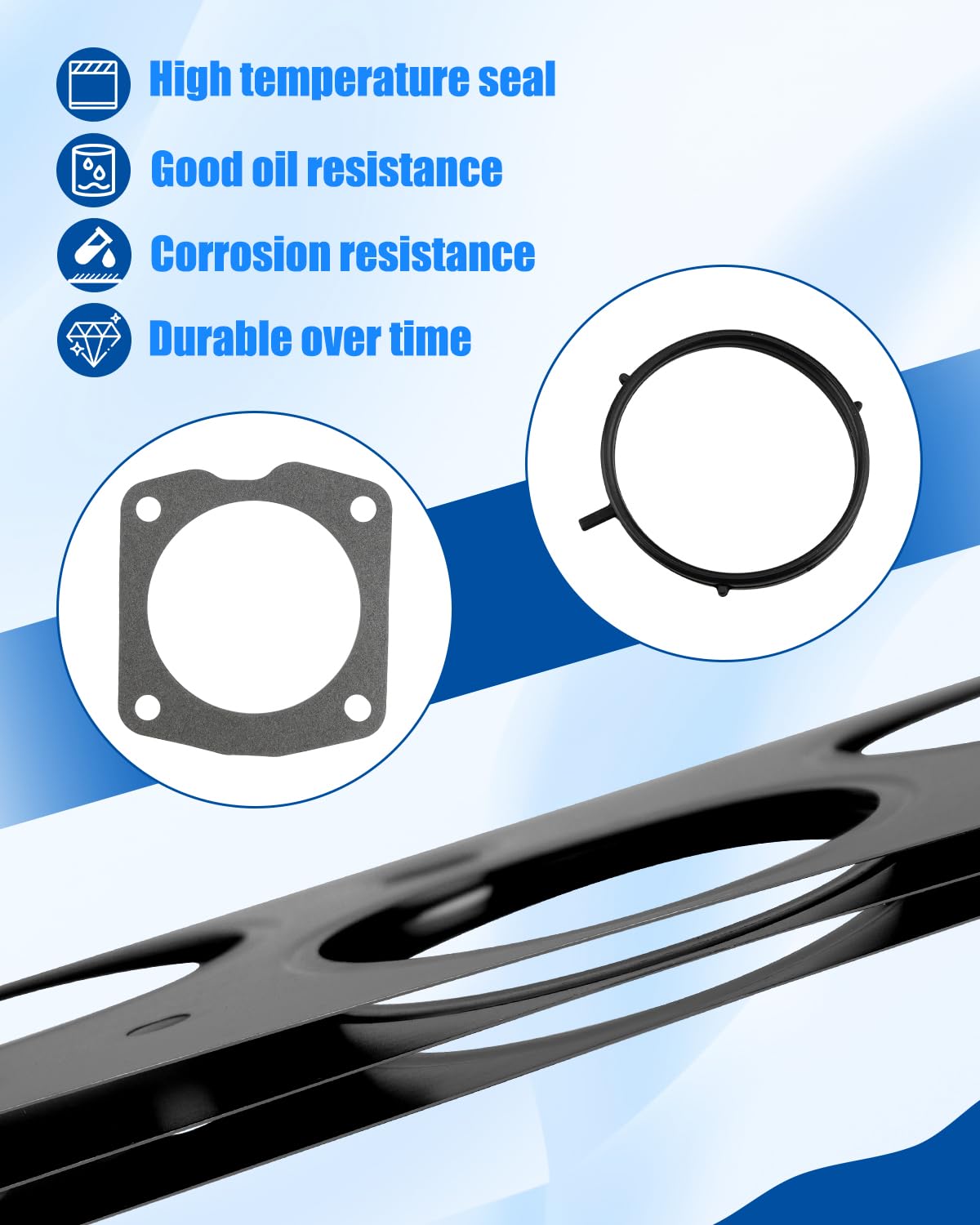 SGA12396 Upper Intake Manifold Gasket Set Fit for Acura MDX RDX RL TL TSX ZDX Fit for Honda Accord Crosstour Odyssey Pilot