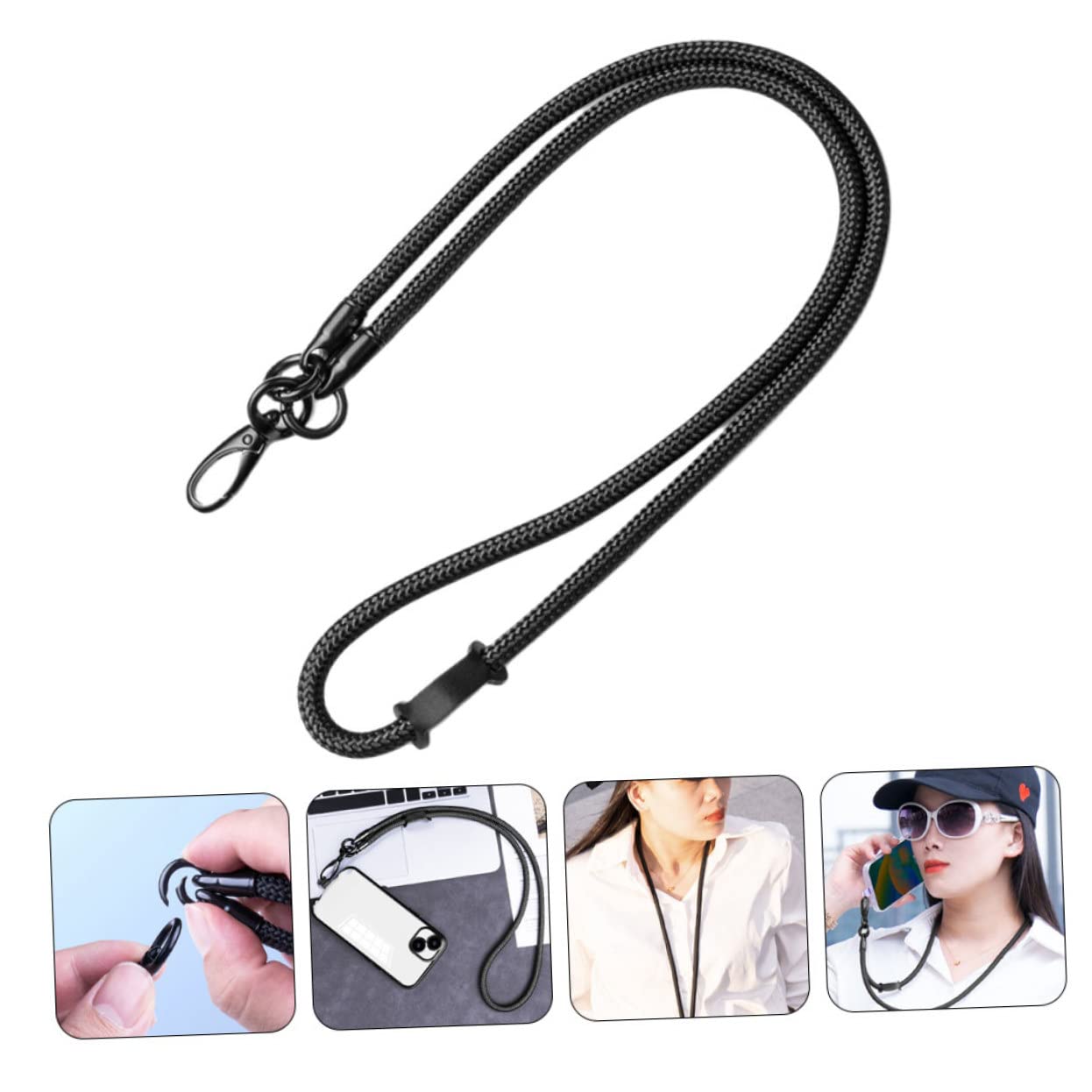 Lurrose 5piezas Lanyard De Teléfono Antipérdida y Extraíble Cuerda De Cuello Resistente y Práctica Para y Actividades