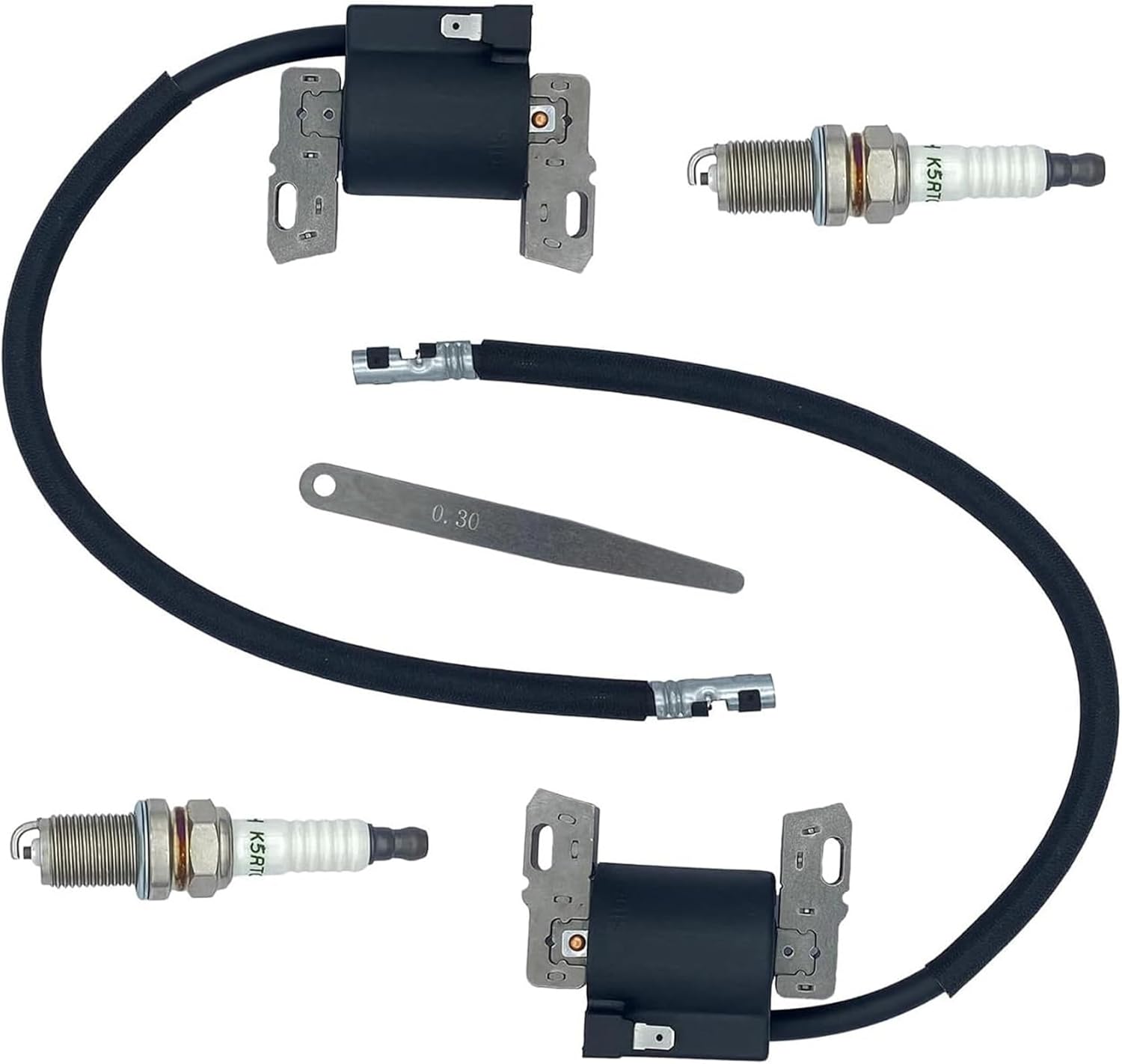 2 PCS Ignition Coil 591459 490586 492341 for Briggs and Stratton Toro MTD Craftsman Cub Cadet Engine Lawn Mower Riding Tractor Armature Magneto OEM