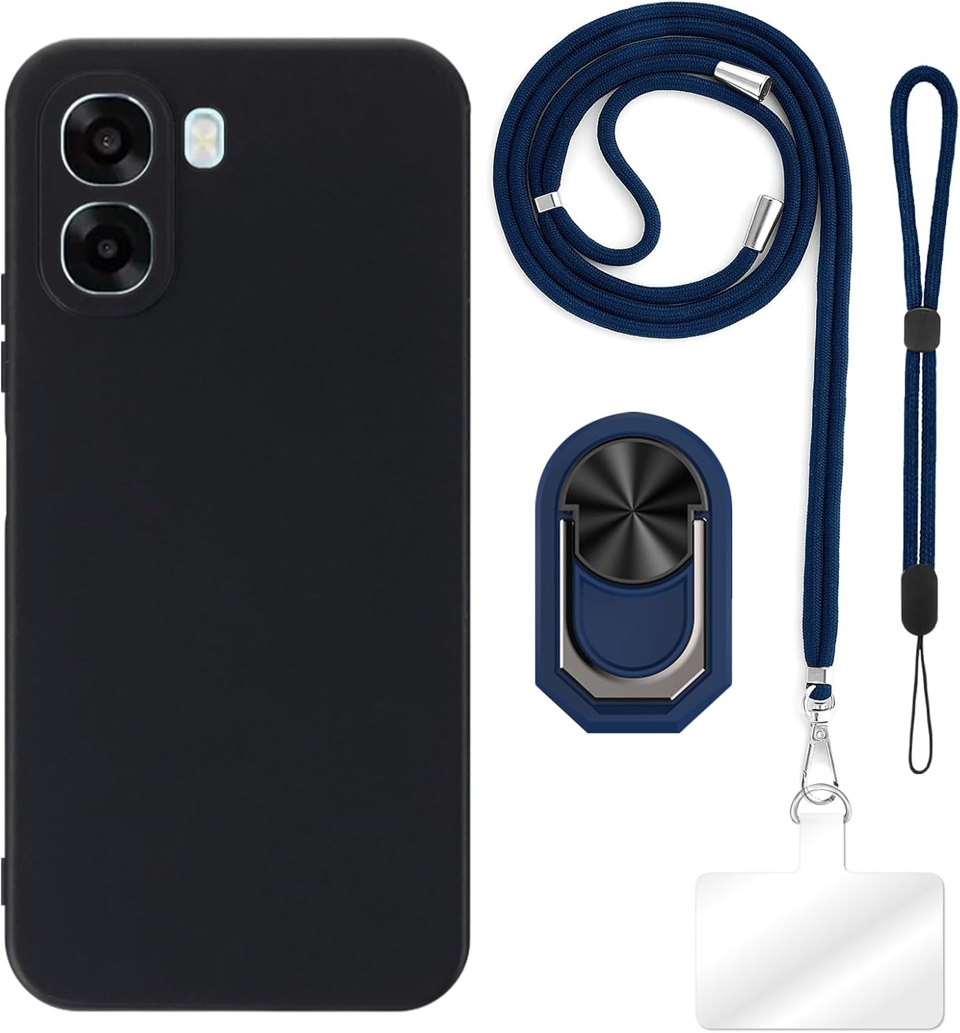 Case Accessory Bundle for Oppo A6X 4G CPH2819 - Black+Blue