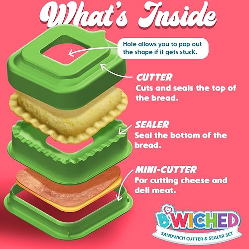 Miniatura 3 de Cortador y sellador de sándwich, para hacer sándwiches sin corteza, ideal para fiambrera y caja de Bento, almuerzo para niños y niñas, cortadores de