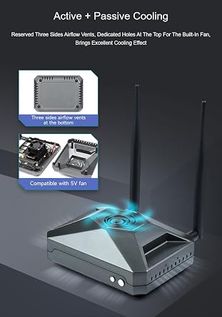 Waveshare Aluminum Case Jetson Nano Developer Kit with GPIO Adapter for Waveshare Jetson-Nano-DEV-KIT
