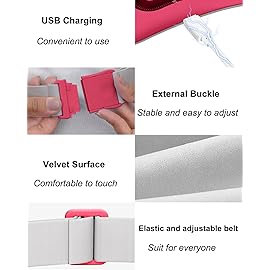 Electric Heating Pad,Portable Cordless Menstrual Heating Pad with 4 Heat Levels and 4 Massage Modes, Fast Large Heating Belly Wrap Belt(Rose Red)