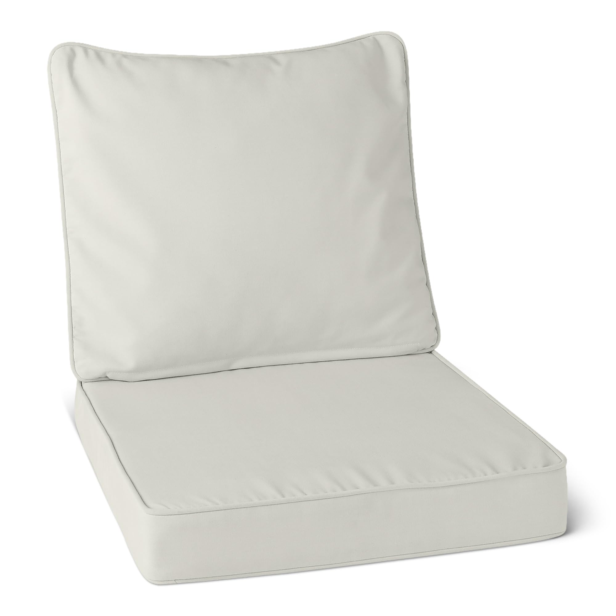 Amazon Basics Cuscino per Sedia da Giardino con Schienale 48.2x48.2x7.6 cm Beige