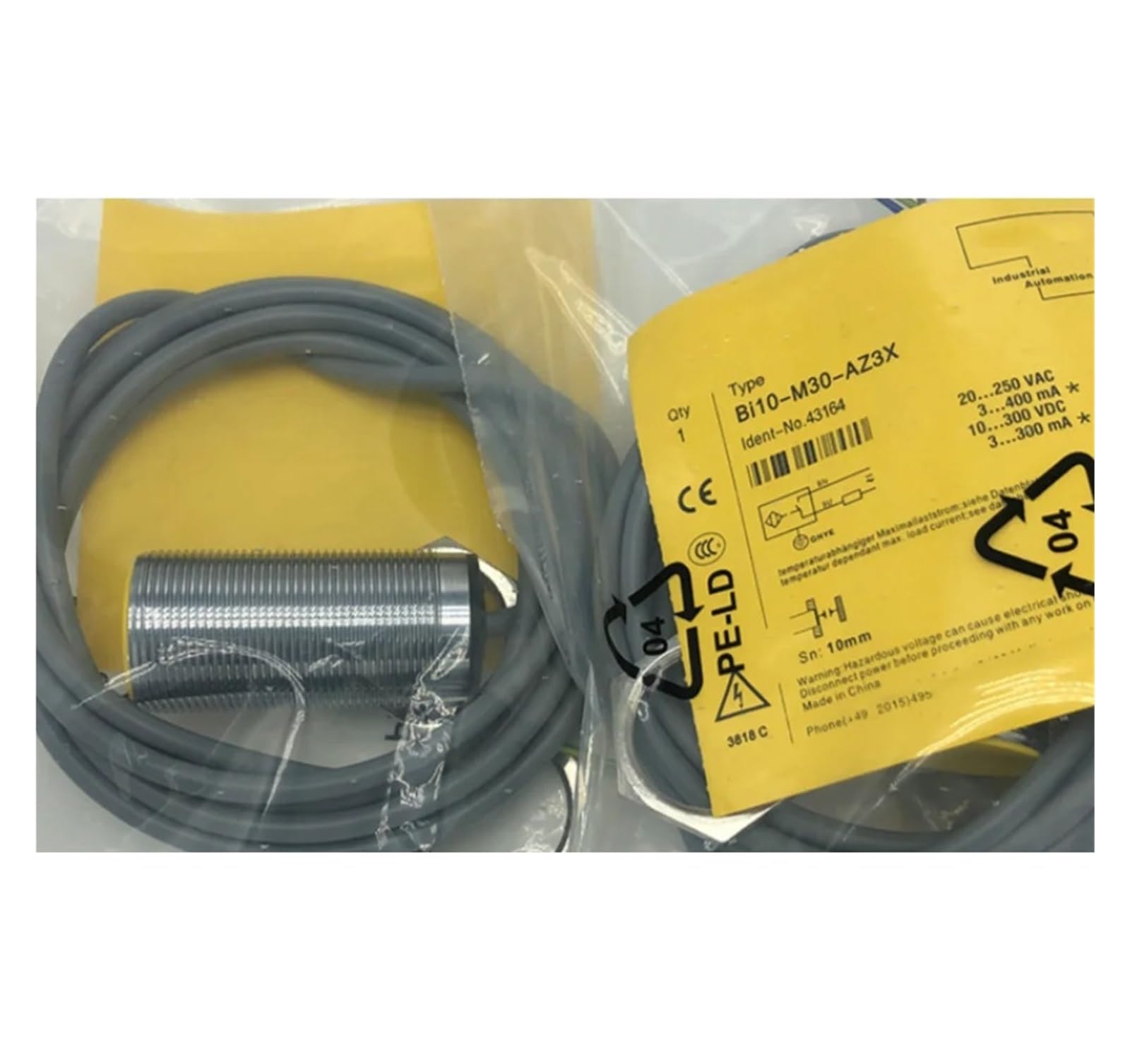 Cjkxpzmh One Color 1Pcs Bi10-M30-Rz3x/S90 Bi10-M30-Az3x/S90 Proximity Switch Sensor(Bi10-M30-Rz3x S90)