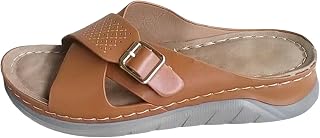 Zapatos de mujer Plata 38 Color Sólido Superposición Hebilla de Cinturón Decoración, Fondo Plano, Sandalias y Pantuflas Zapatos Negros Mujer Negocios