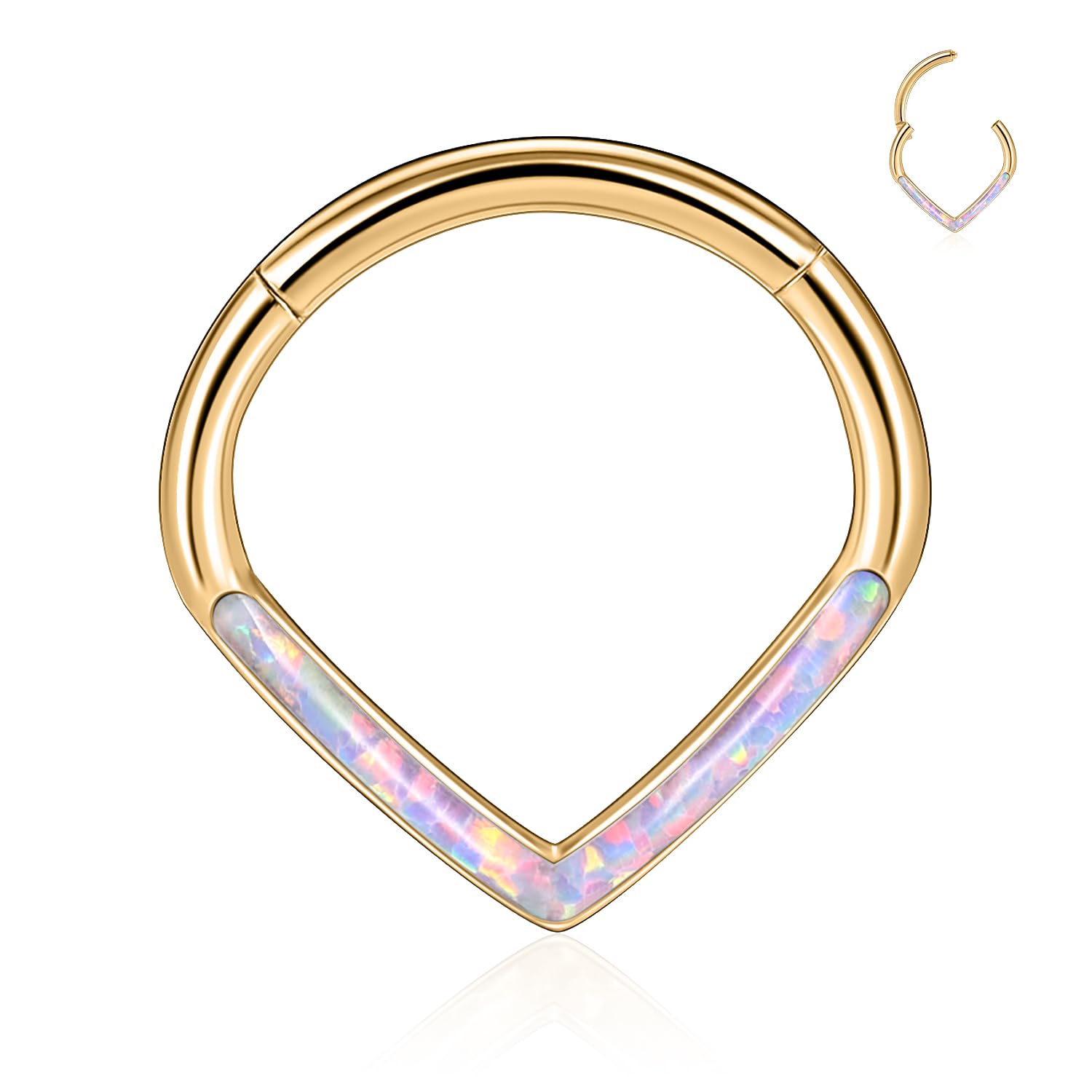 AROWRO 16G Septum & Daith Jewellery - 316L Surgical Steel Septum Rings, Daith Earrings, Nose Rings, Clicker, Rook, Helix, Lobe, Cartilage Piercing Jewellery — view 17