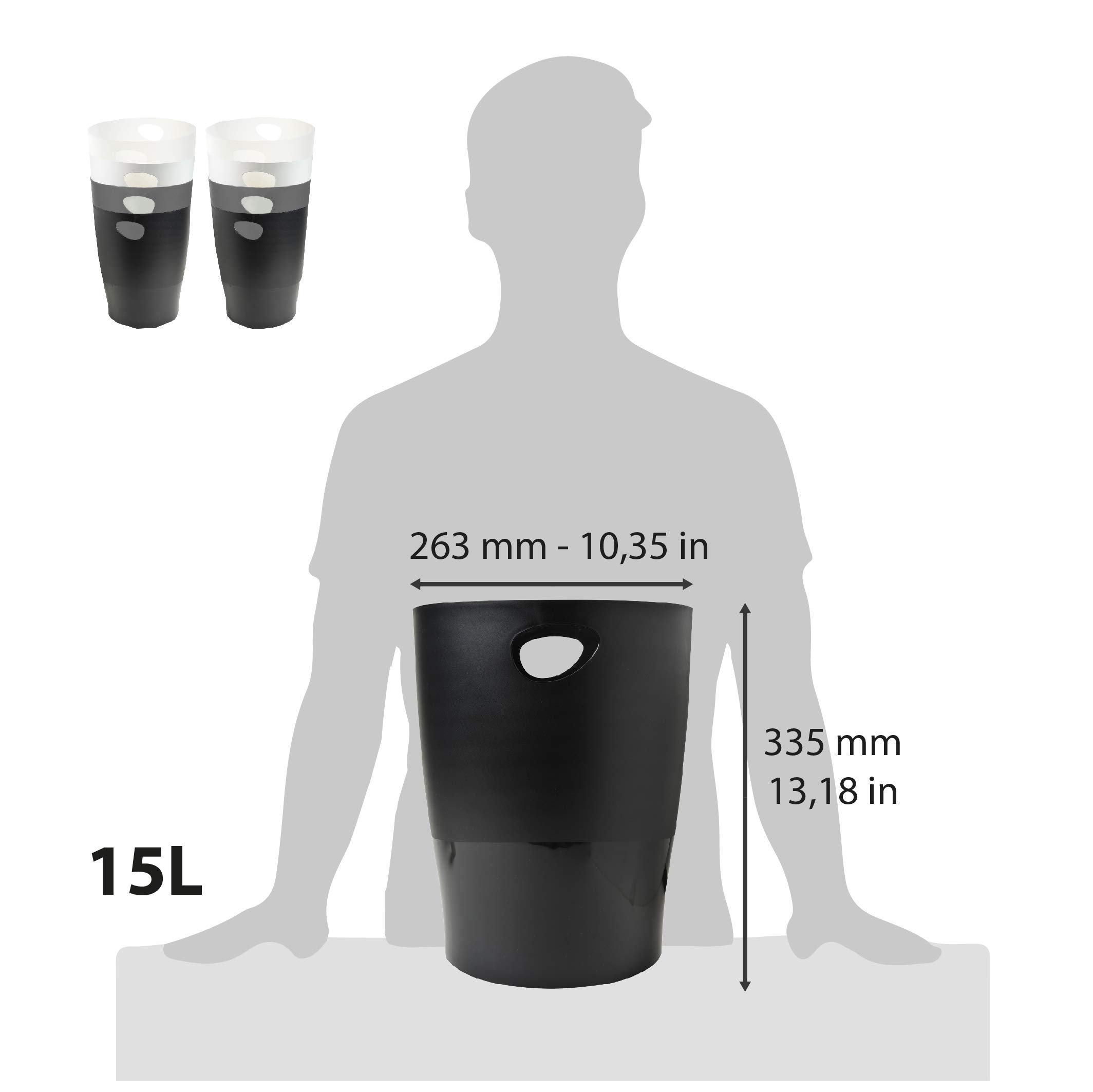 Exacompta 45398D - ECOBIN - Colori Assortiti Set di 8