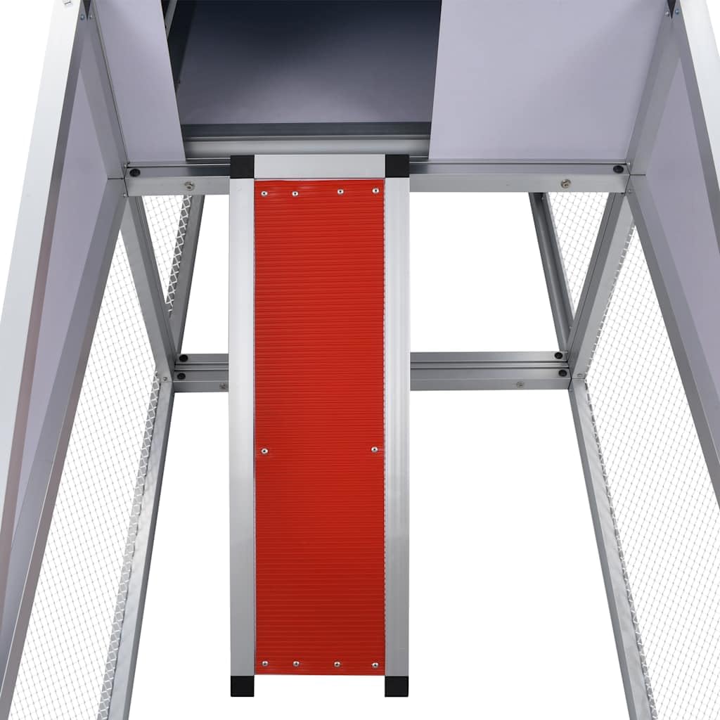 Gallinero con rampas y nido de aluminio, recinto exterior de conejos para animales, gallinero para gallinas y otros animales pequeños