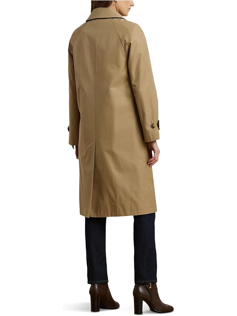Bone Lauren Ralph Lauren Pu Trim Balmacaan 42"