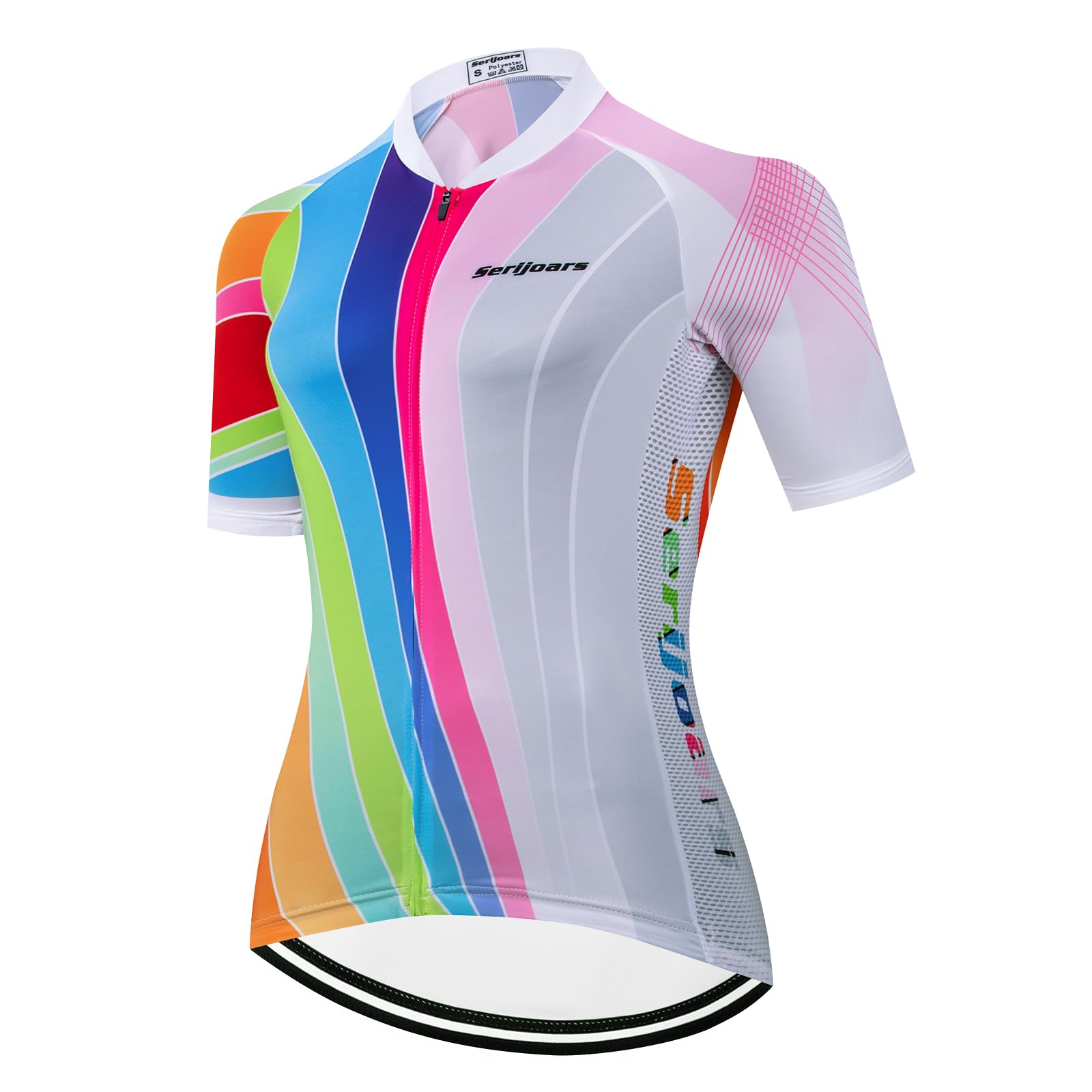 Serijoars Women's Cycling Jersey Women Short Sleeve Road Bicycle Clothing MTB Tops Summer Outdoor Sports Wear