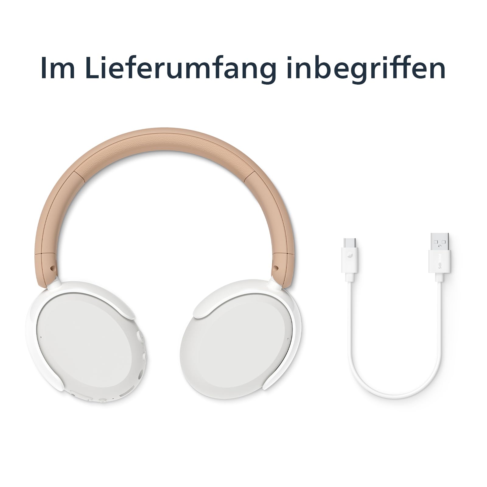 PHILIPS TAK5500AL 5500-Serie geräuschunterdrückende, kabellose, ohraufliegende Bluetooth-5.4-Kopfhörer für Kinder, faltbar, 34 Std. ANC-Wiedergabe, lautstärkenbegrenzt, Audio-Sharing, USB-C-Kabel