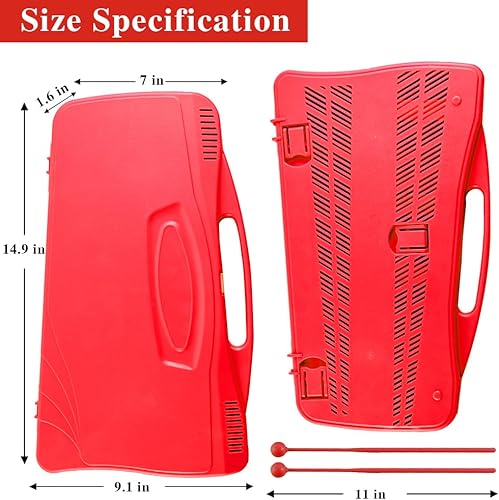 Miniatura 4 de Eavnbaek Xilófono Glockenspiel de 25 notas para niños, instrumento profesional de percusión xilófono con estuche rígido y mazos seguros, para