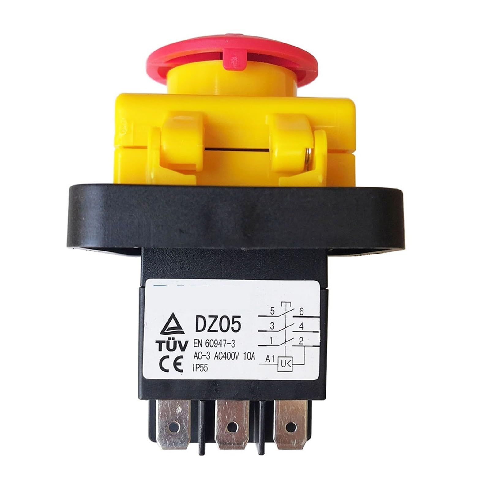 BKGWCSOR Electromagnetic Switches Emergency Stop Pushbutton Switch for Bench Drill DZ05 7Pins 400V IP55 Switches