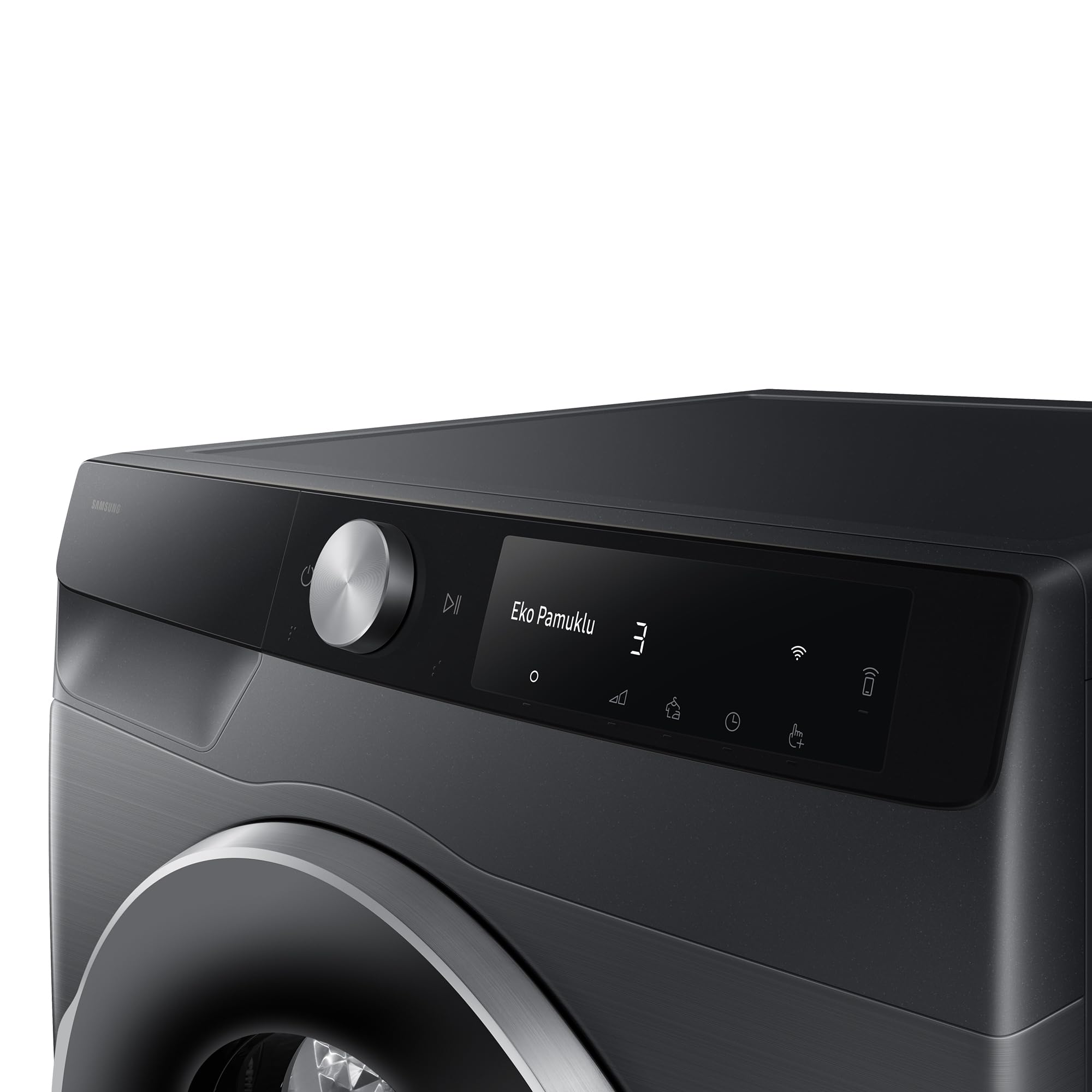 Samsung DV90DG6845LBU2 Wärmepumpentrockner DV6400D, 9 kg, EEK: A, AI Wäschetrockner mit Klartext-Display, AI Dry+ & Control, SuperSpeed, Hygiene Programm, SmartThings-App, Schwarz
