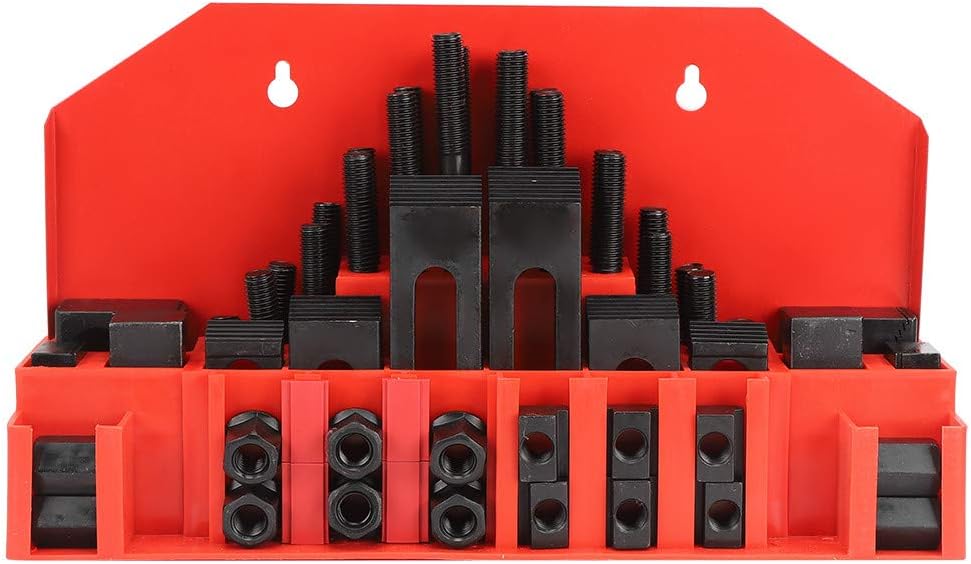58Pcs M10 Machinist Promo Kit T-Slot Clamp Kit Lathe Mold Tool for Lathe Milling Machine CNC and Various Metal Cutting Machine Tools
