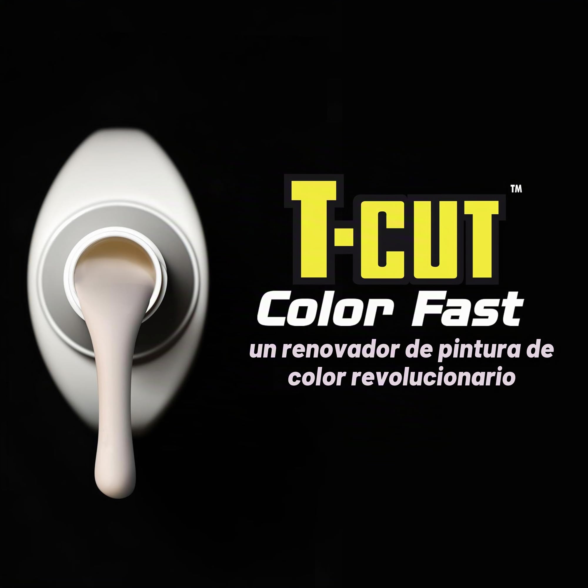 T-Cut 3 en 1 Color Restaurador de Pintura Rápida Pulidor de Coches, Blanco, 500 ml