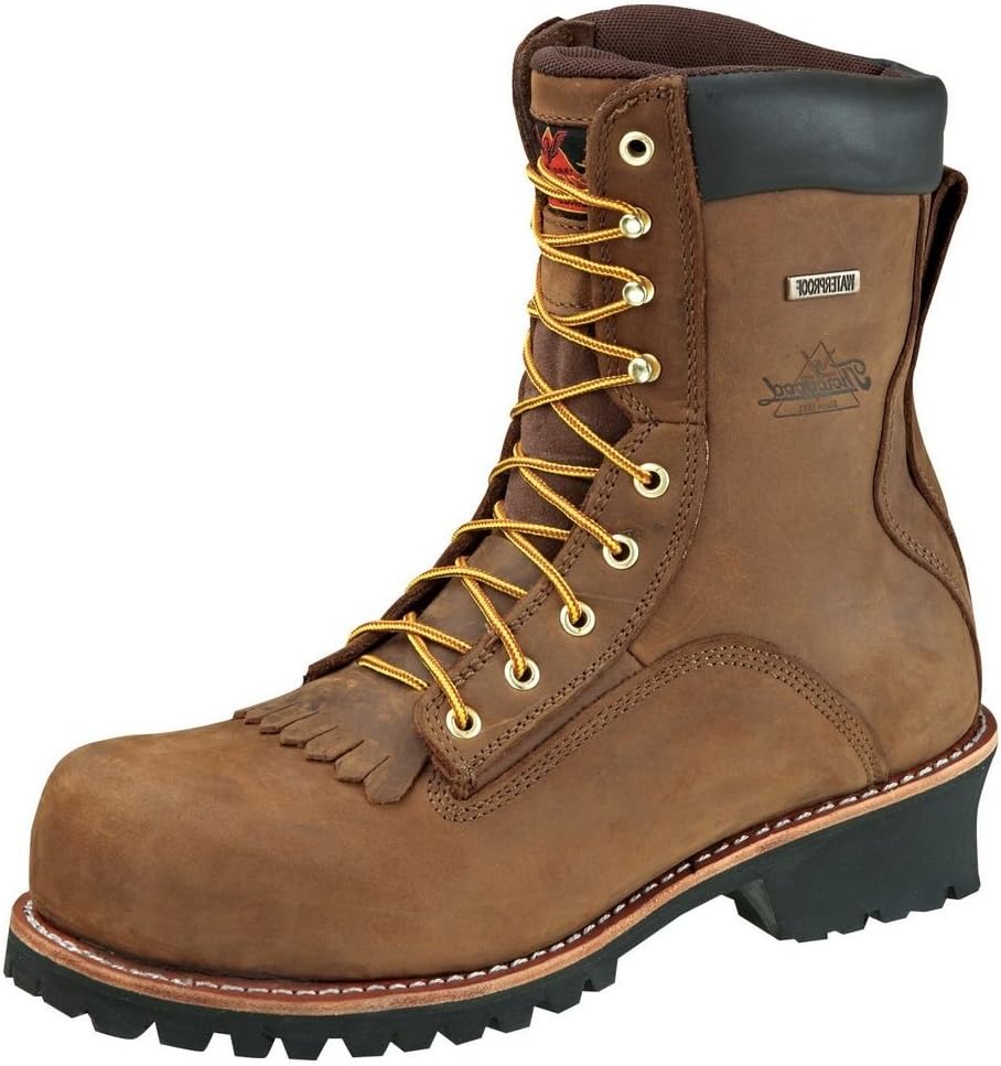 Thorogood 804-3556 Men's Semi-Oblique 8-inch Waterproof Logger Oblique Composite Toe Boot 8.5 M US