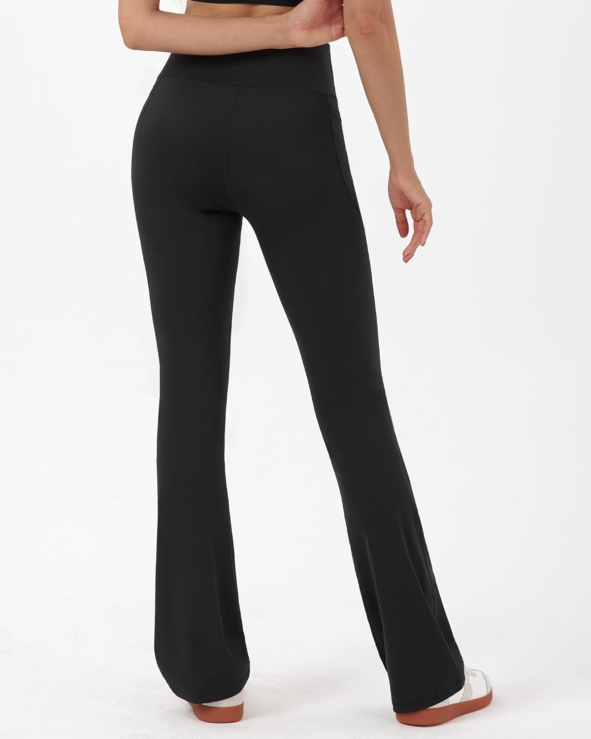 Zylioo 36 34 Inseam Tall Flare Leggings,Long Leggings for Tall Women with Pockets,Tall Flare Yoga Pants - Image 2