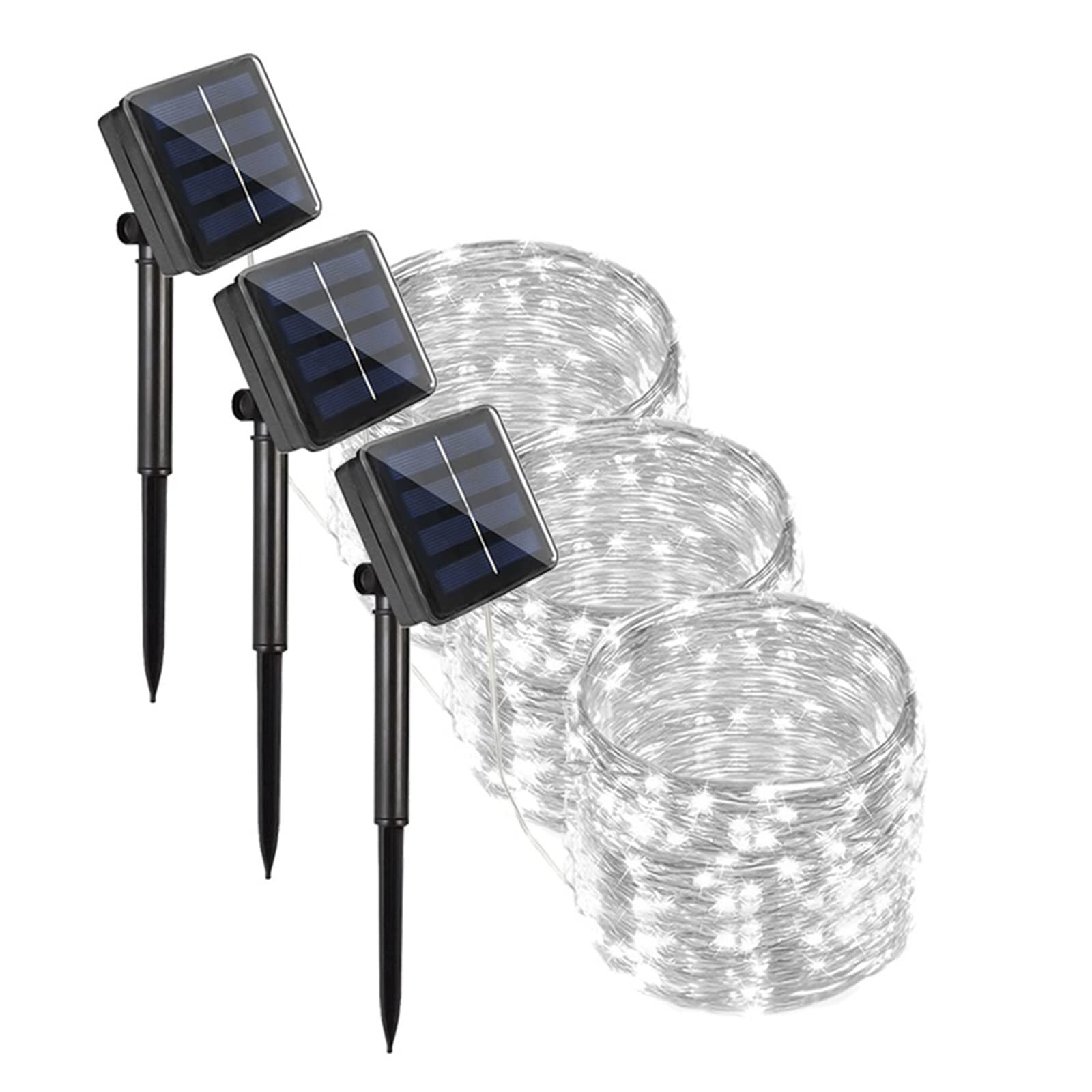 Solarna lampa uliczna, 4 paczka 22/32M bajkowe oświetlenie led na energię słoneczną zewnętrzna girlanda Led wodoodporna girlanda łańcuchy świetlne Christmas Party Garden lampa słoneczna Decor na ulice