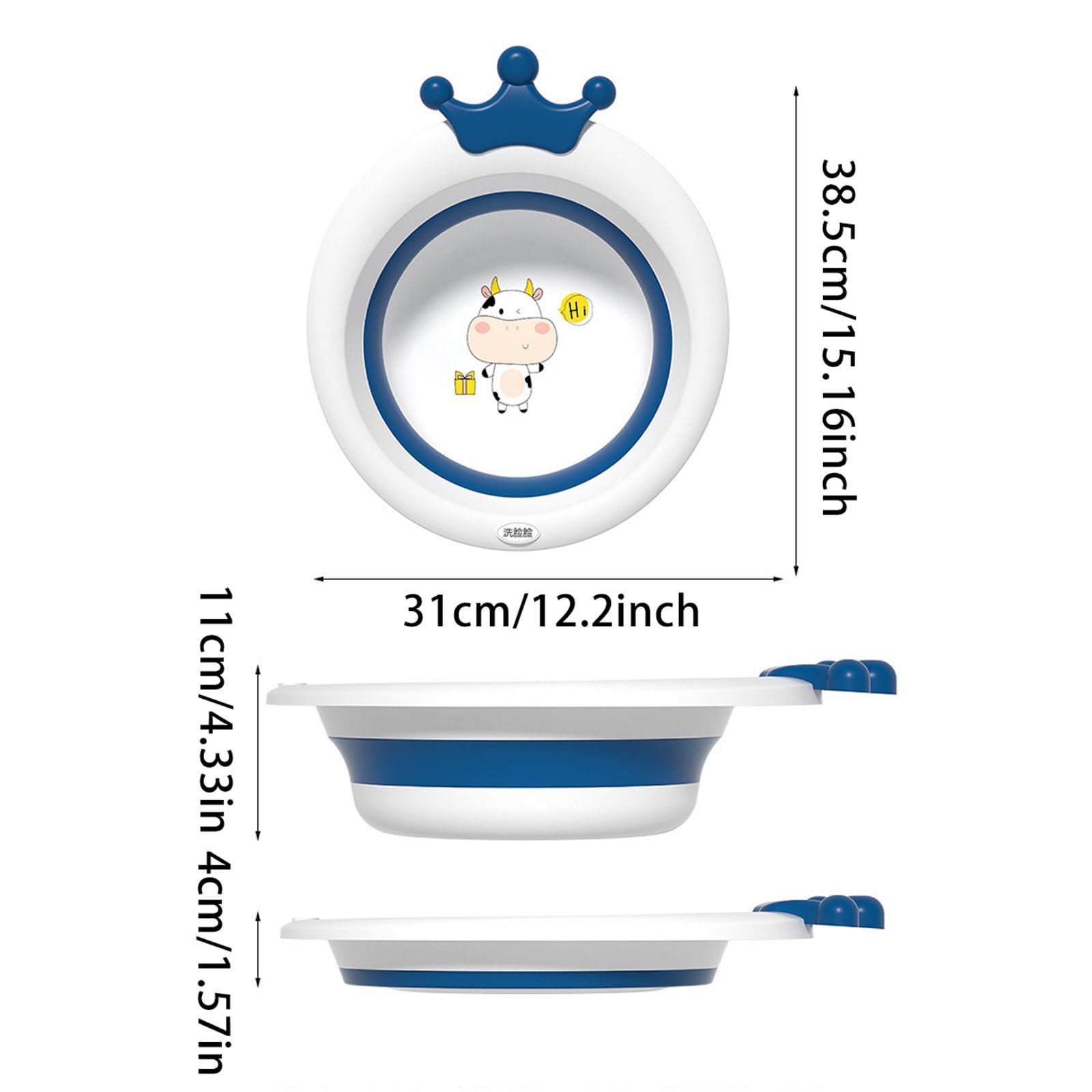 Faltbare BabyWaschbecken,Multifunktions-Waschschüssel baby für Wickeltisch,Tragbarer Faltschüssel,Klappbar Waschwanne Platzsparende,für Camping Küche Hause (Red, 38.5x31cm)