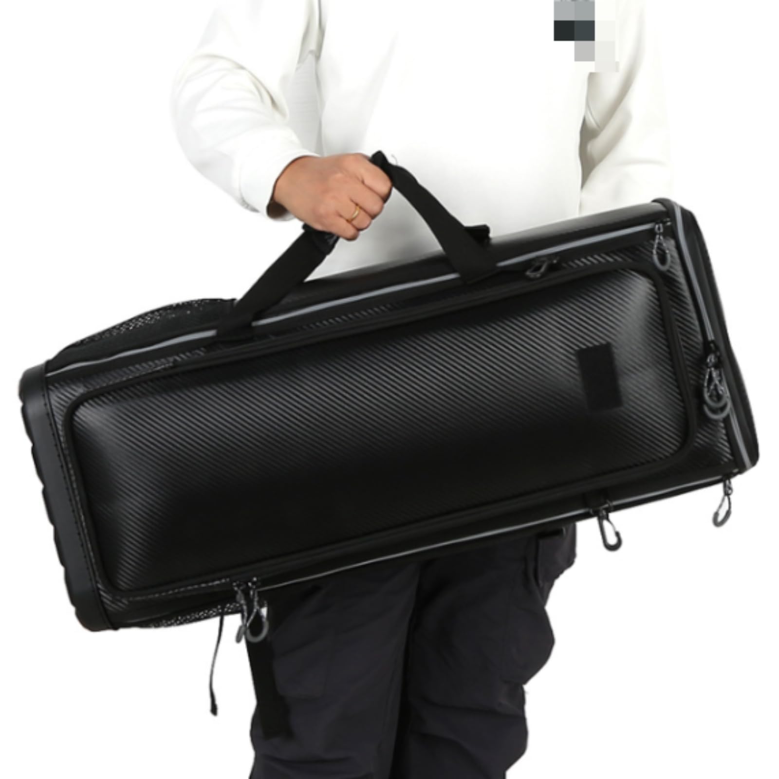 Contenedor de Asiento Plegable Mochila de Pesca Resistente con Soporte para Silla Bolsillos Laterales Base Estable Distribución de Peso Cómoda, 70 Cm