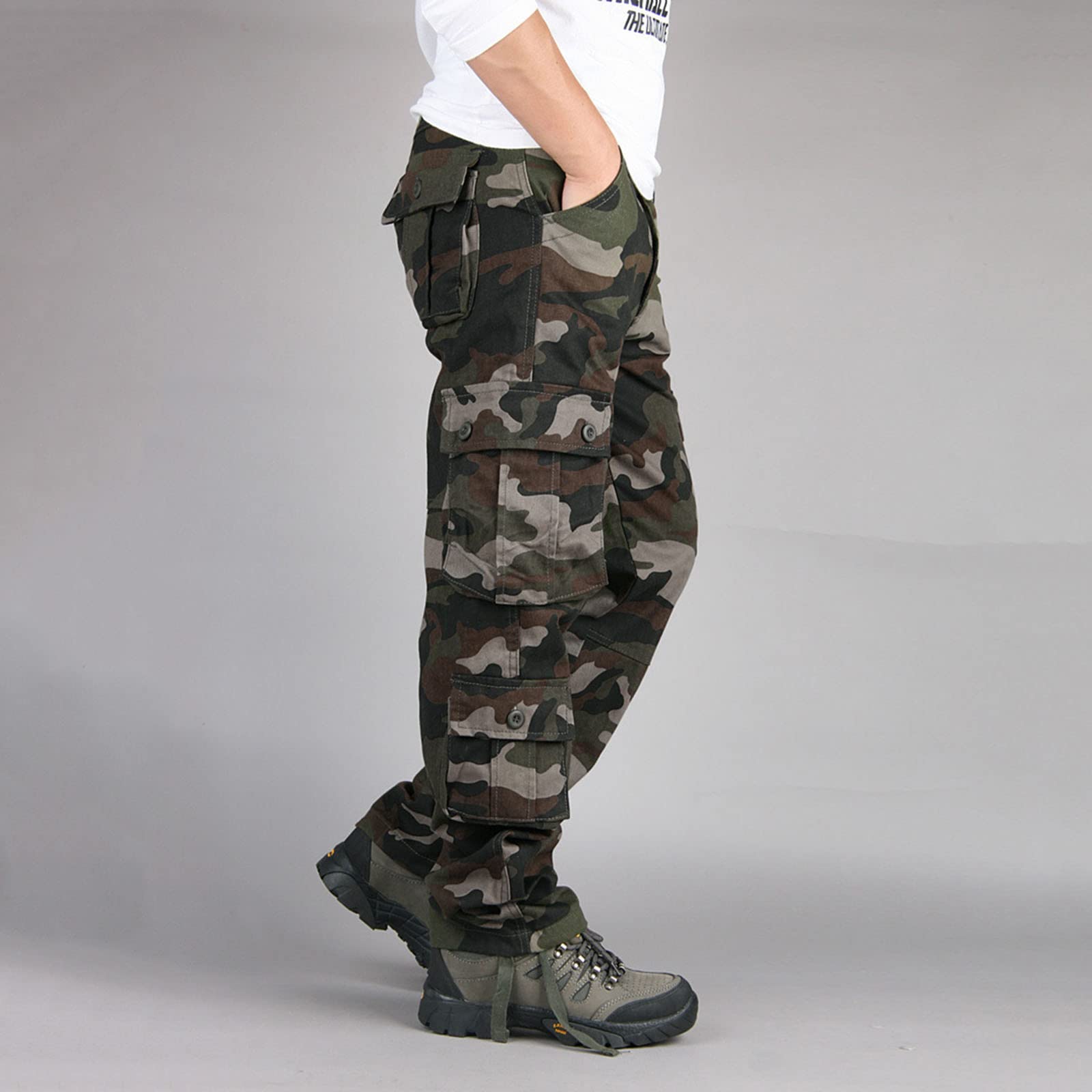 Pantalones Hombre, Pantalones Informales Exteriores Hombre Monos con Múltiples Bolsillos Diseño Cómodo y Funcional para Actividades Diarias