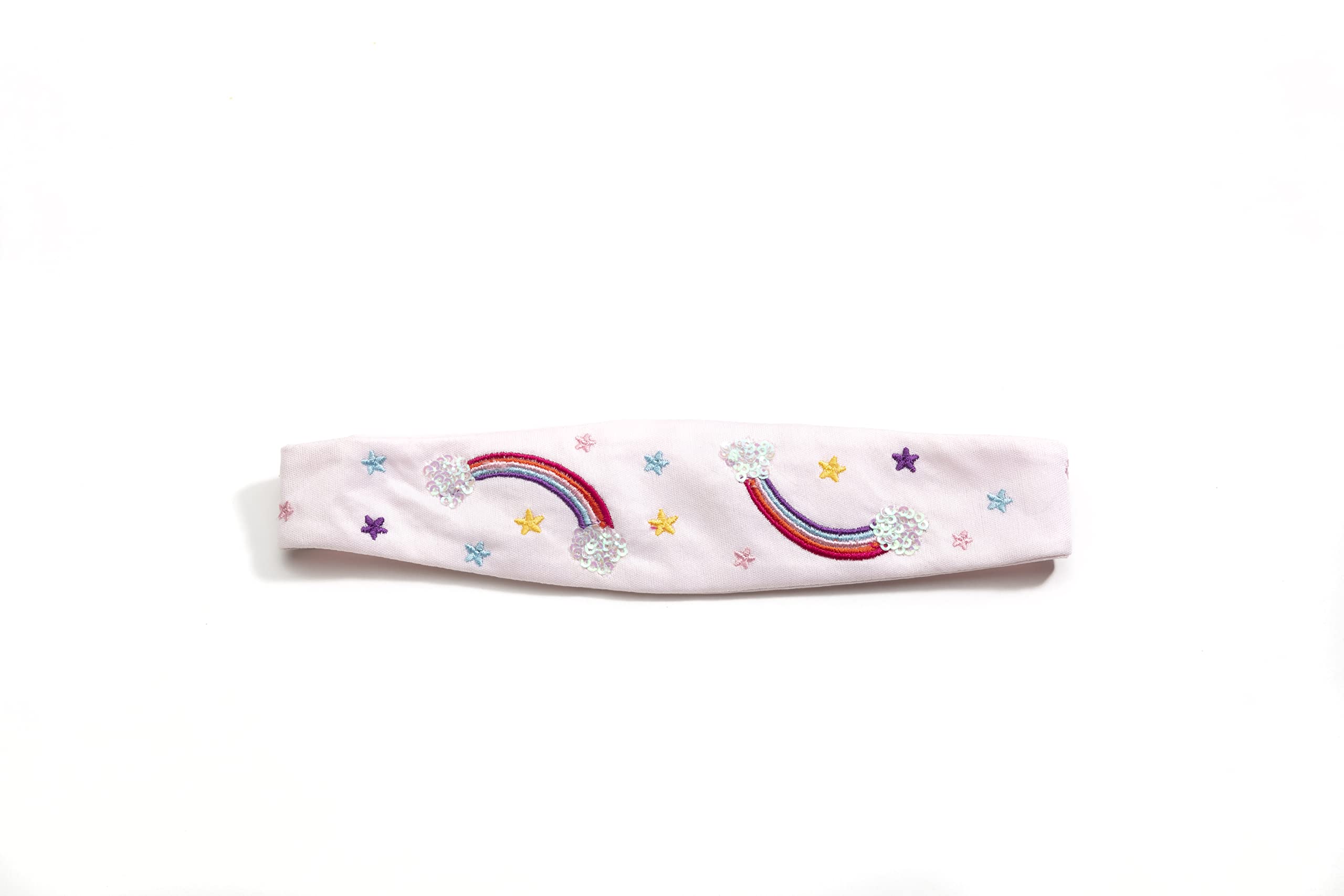 MASQby Q-One Hair Accessories Unicorn Embroidered, Handmade, Hair Band / HeadBand for Kids-Girls with Elastic (Small, Pink, Pack of 1)