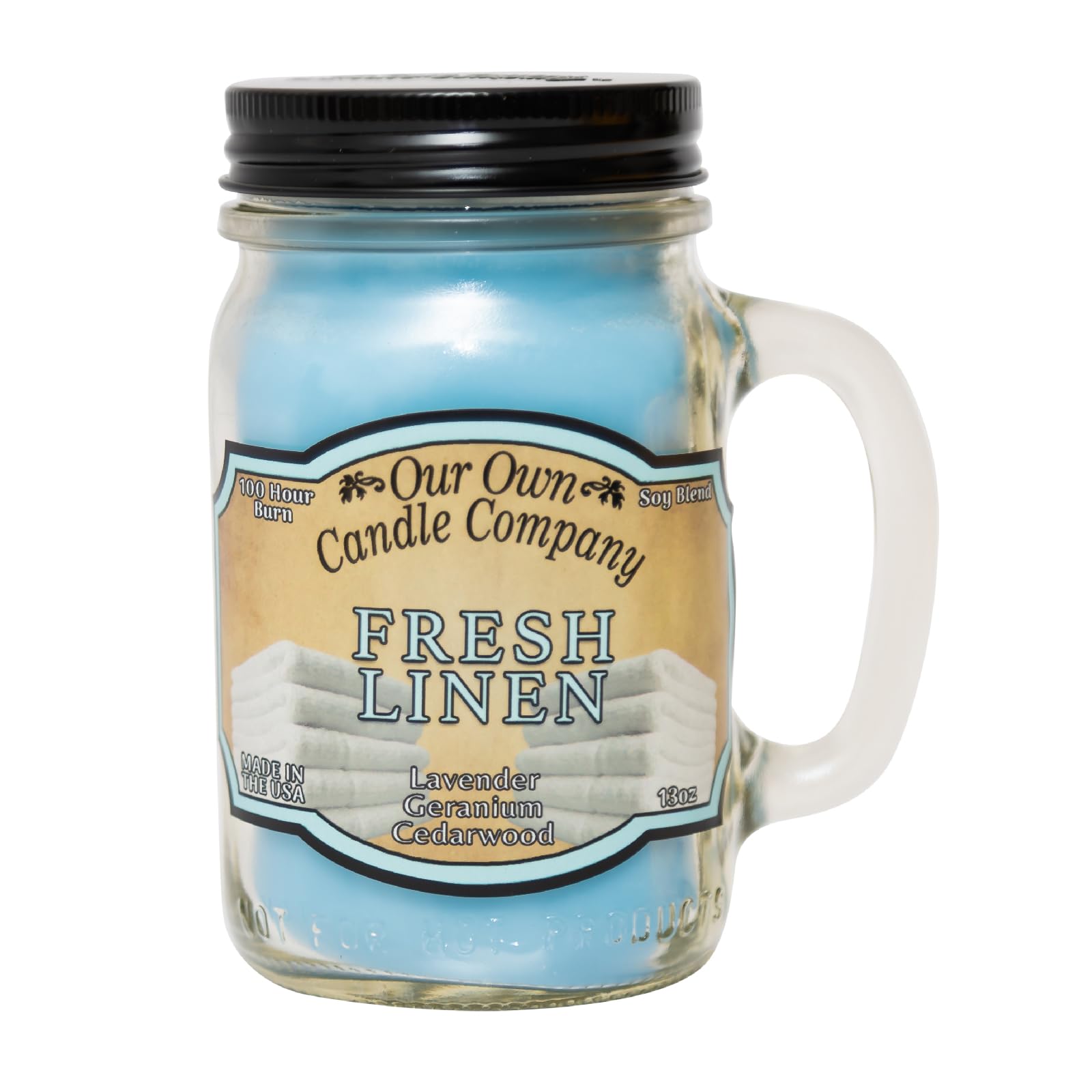 Our Own Candle Companyfresh Linen Scented Mason Jar Candle 100
