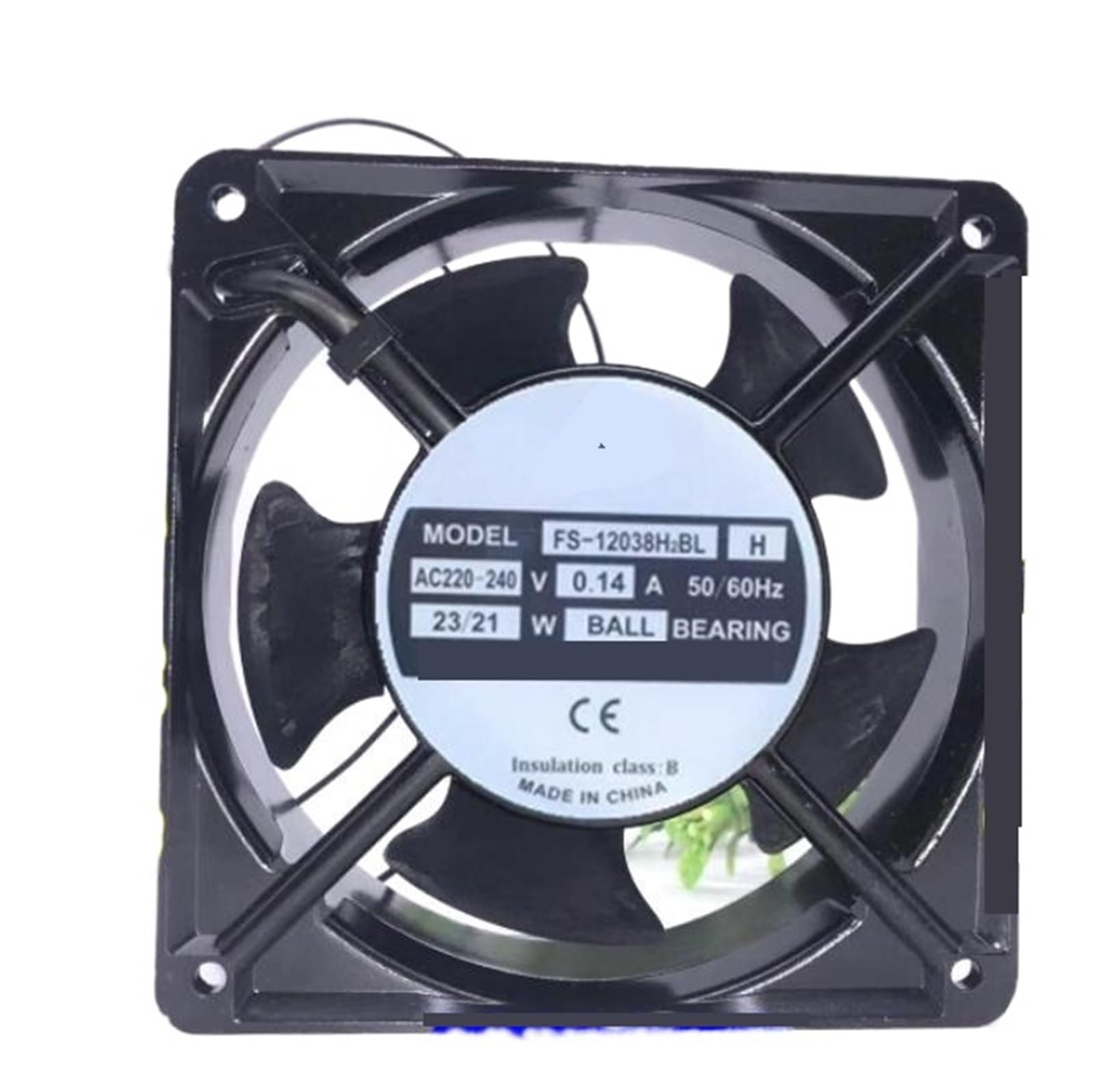 PEQYUACTE FS-12038H2BL AC 220V 0.14A 120x120x38mm 2-Wire Cooling Fan