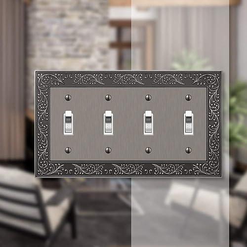 Miniatura 24 de Amerelle English Garden. Tapa de tomacorriente., 43RRAN Níquel antiguo,Bronce Envejecido,Bronce,https:/ www.Yaxa/dp/undefined