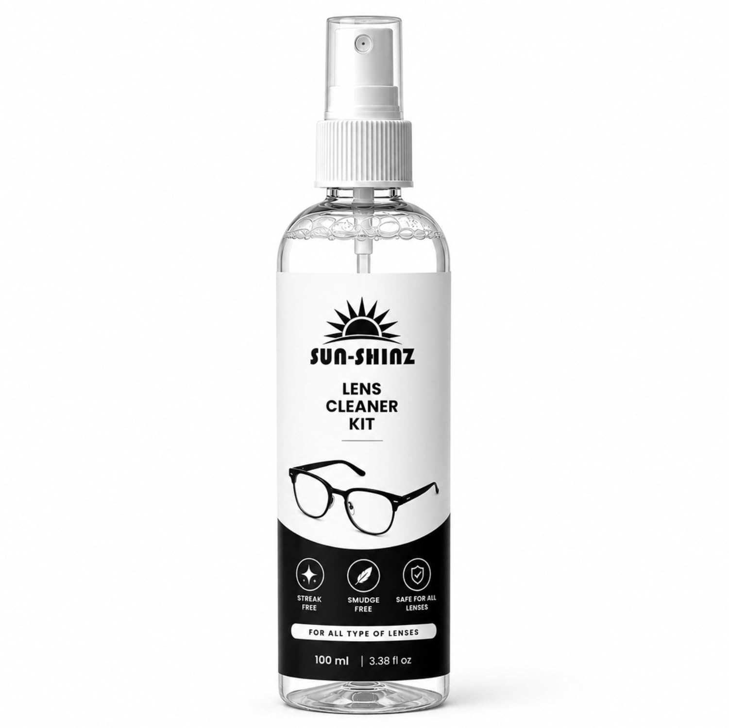 Lens Cleaner Spray for Spectacles, Eyeglasses, Sunglasses, Camera Lens & Binoculars | 100ml | Streak Free Optical Lens Cleaner Removes Dust, Fingerprints, Oil, Smudges, Residue & Dirt-image-2