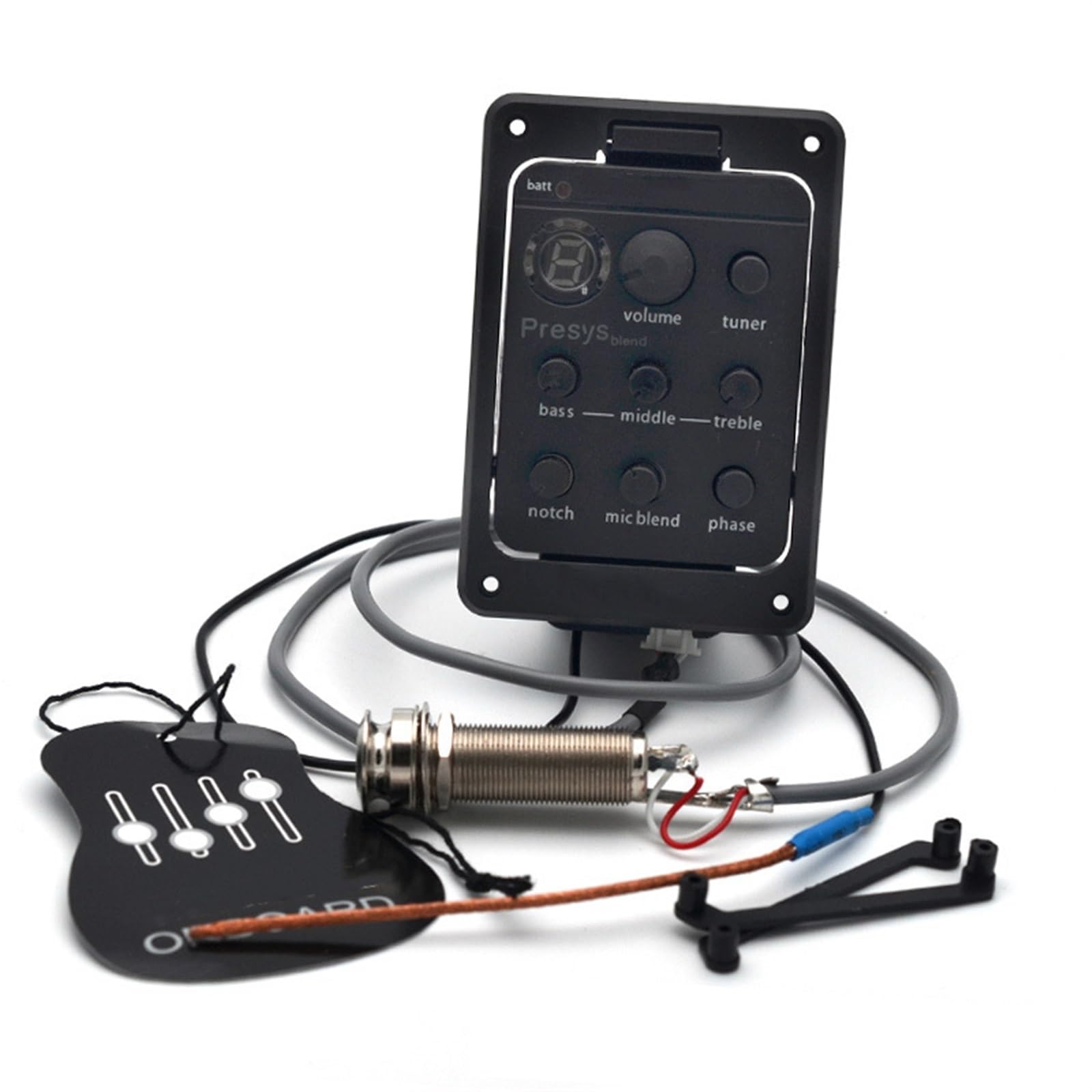 Pickup per strumenti ad arco Pickup Per Chitarra Professionale EQ Equalizzatore Accessori Per Chitarra Pickup Folk Sintonizzatore LCD(Bk B)