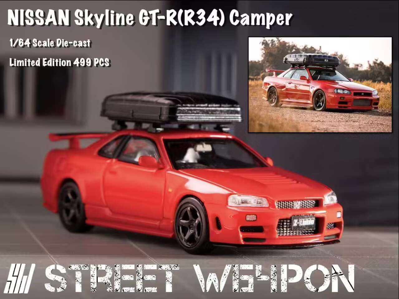 TARMAC SILVIA & STREET WEAPON R34 ミニカー ミニカー TARMAC WORKS（ターマックワークス） 1/64 日産