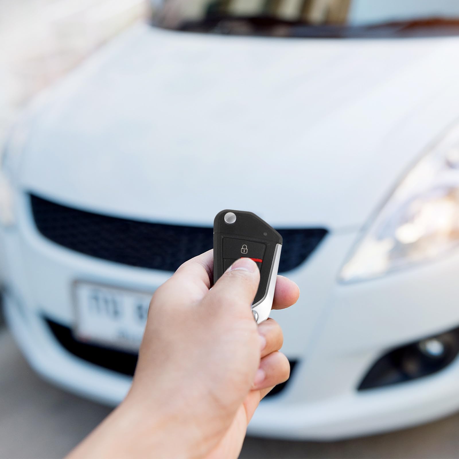 Zerodeko Kit de Démarrage à Distance Automobile Alarme de Voiture et Serrure de Porte sans Clé, Design Convivial en Plastique et Métal Sécurité Renforcée du Véhicule