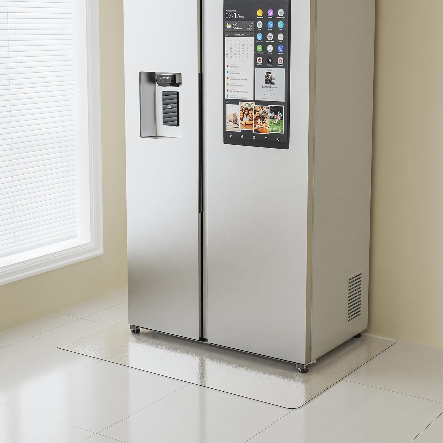 Photo 1 of Clear Area Mat, 3'×4' PVC Waterproof Hard Floor Mat for Under Refrigerator, Plant Pots