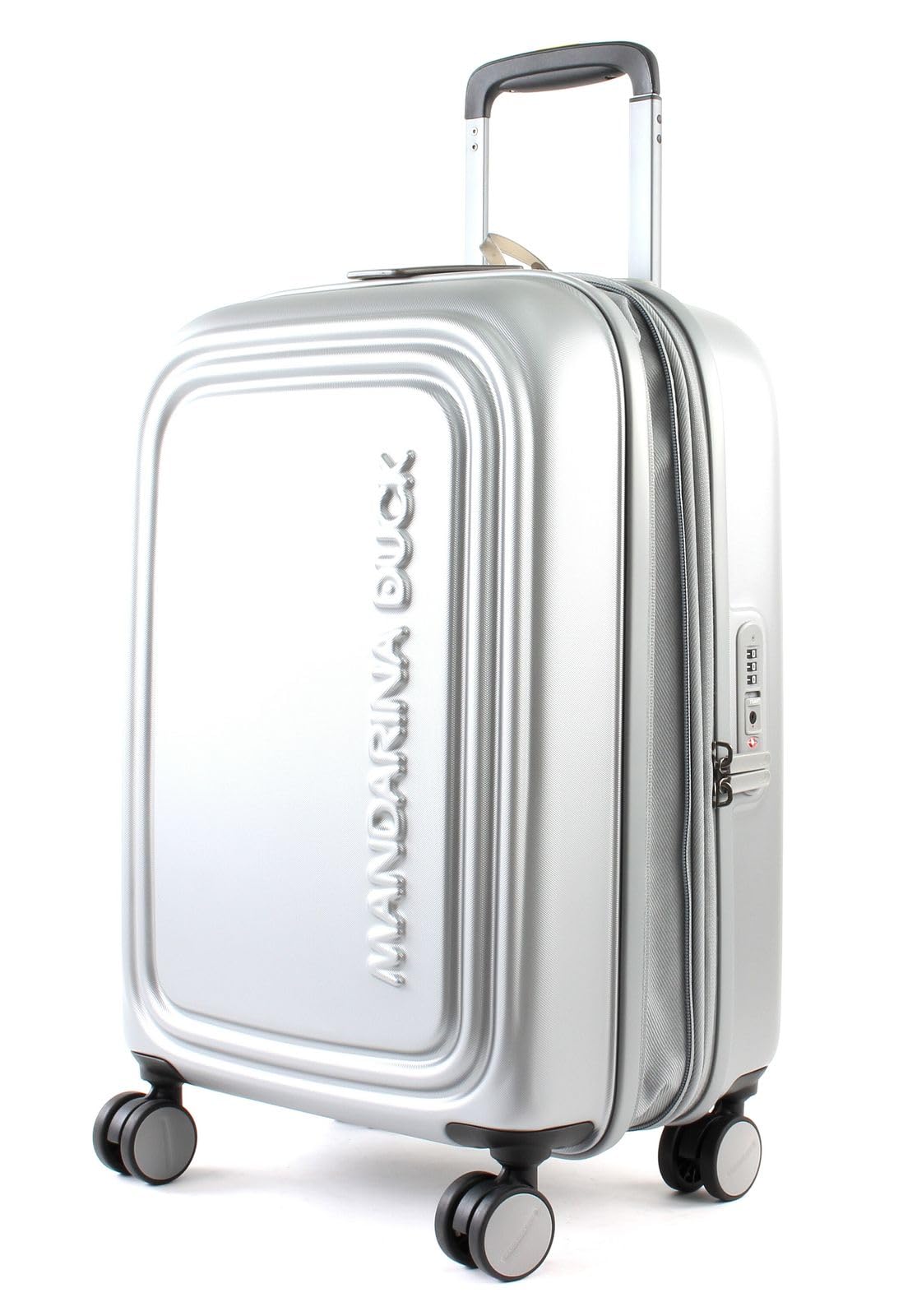 Mandarina Duck Logoduck + Trolley Cabin Exp, Bagaglio Valigia Unisex - Adulto, Argento (Silver), 35x55x23/26(LxHxW)