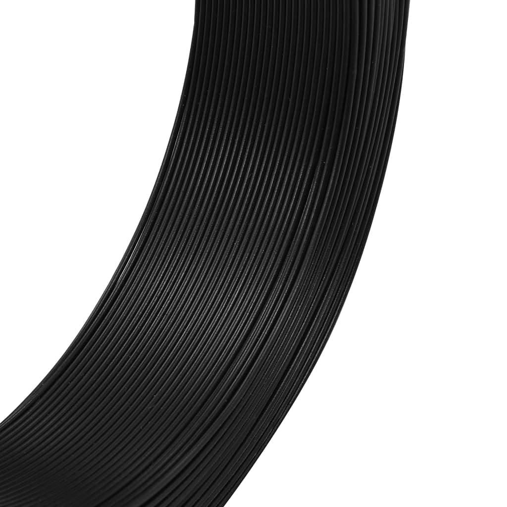 ShGaxin Fil pour attacher des clôtures, grillage en fer, grillage poulailler, rouleau de fil, acier gris anthracite 250 m 1,4/2 mm