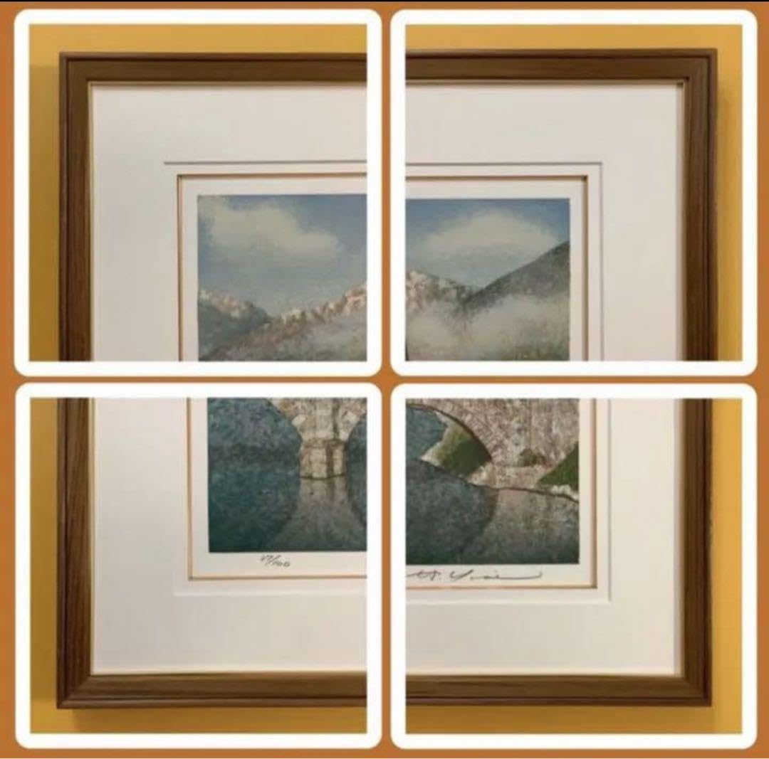 絵画・額縁・版画・山家 久幸・新品未使用・雪どけの流れ・美術品・インテリア・雑貨 絵画・額縁・版画・山家 久幸・新品未使用・雪どけの流れ・美術品