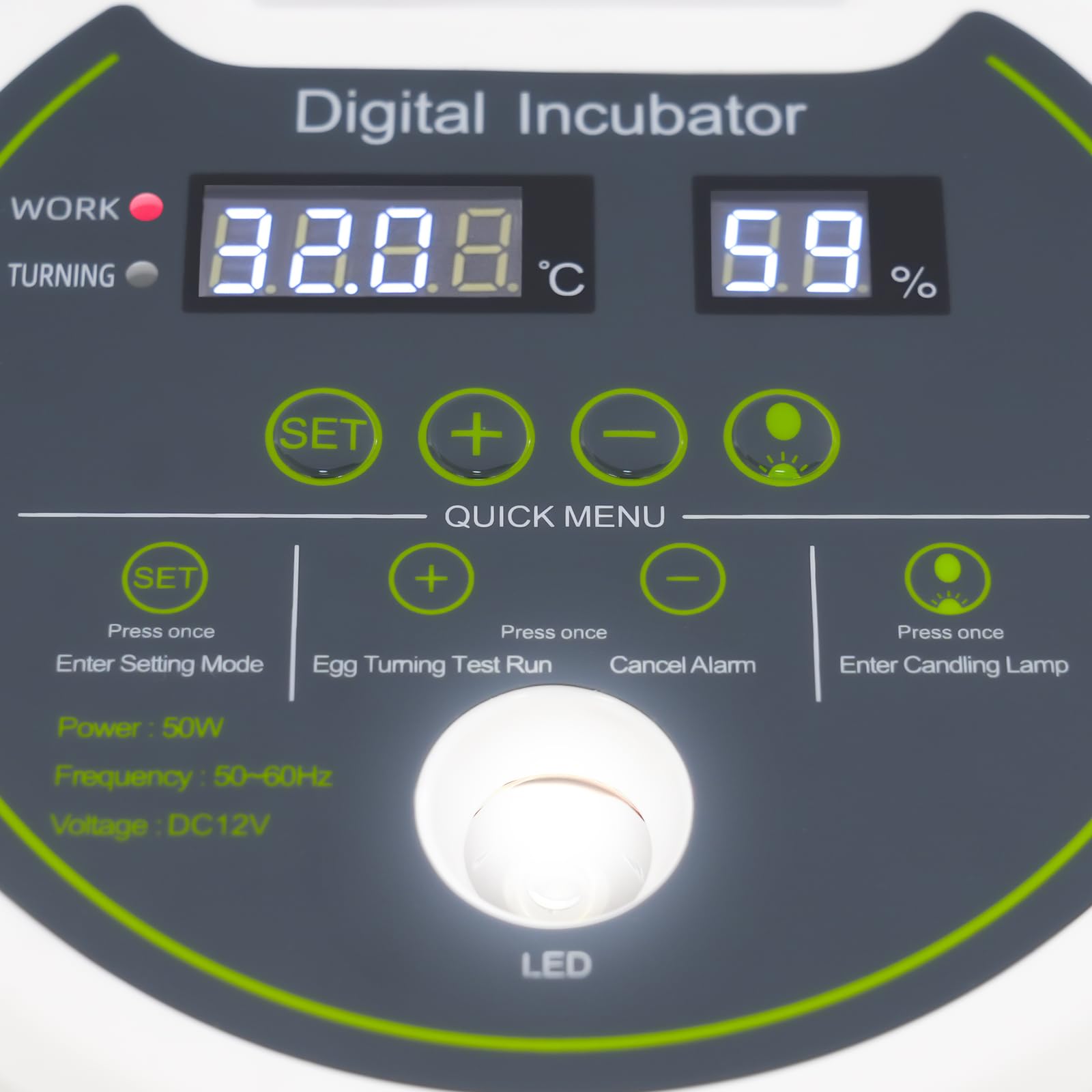 Incubatrice automatica per 33 uova, per polli, quaglie e pappagalli
