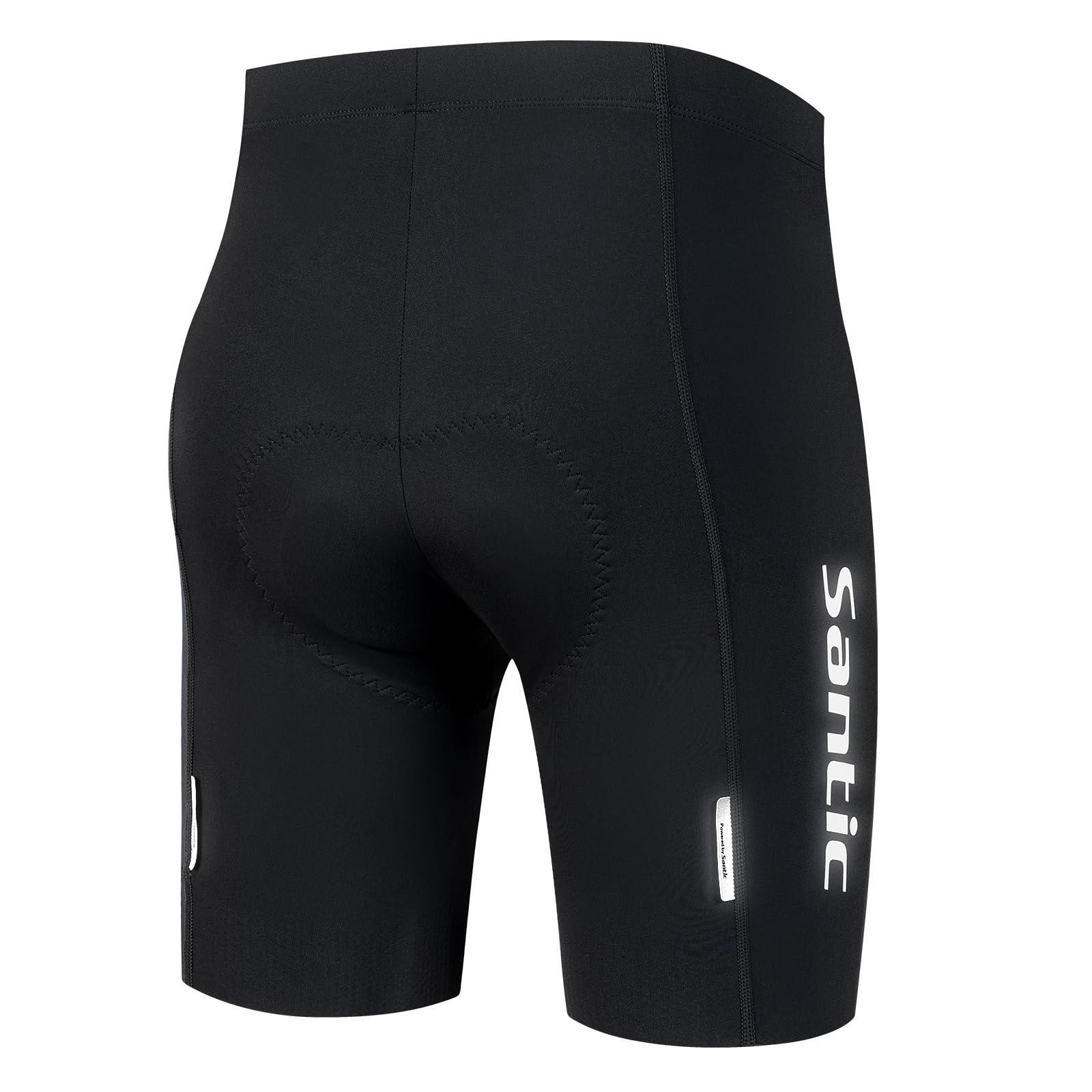 Santic Pantaloni da ciclismo da uomo, imbottiti, con imbottitura