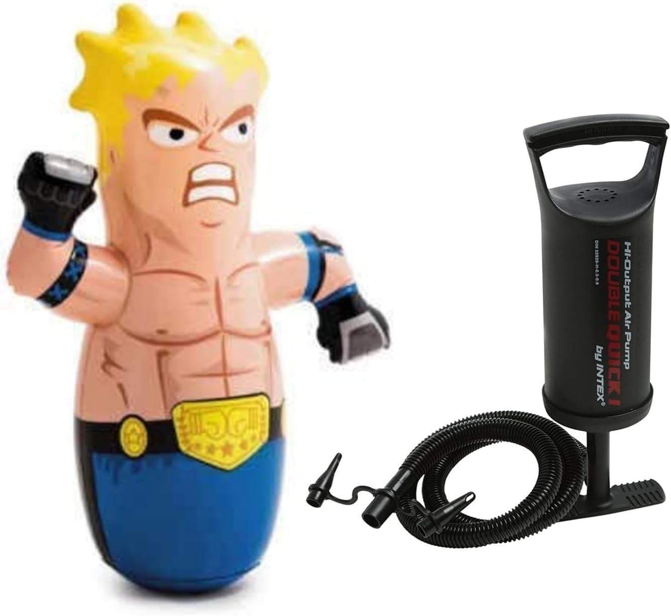 Boxing Shaped bop Toy PVC Inflatable Bouncer Boxer Shape Sand Filled Base for Better Stability hit me Toy/Punching Bag for Kids 37x29 hit me Toy (Multi-Color)