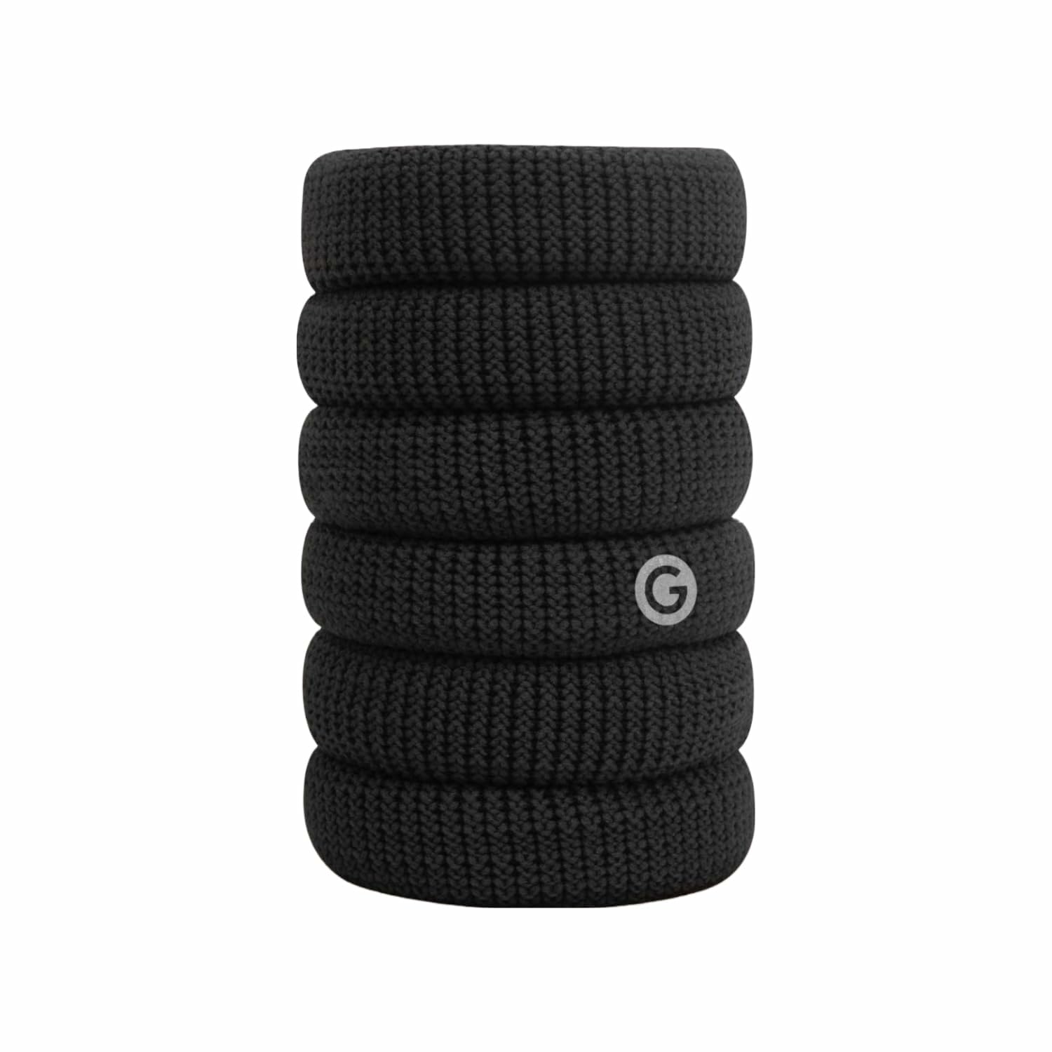 GIMME Bands Thick Fit Hair Ties | No Break Microfiber Thick Hair Elastics | Firm Yet Gentle Hold with No Snagging, Dents, or Breakage | Black Onyx