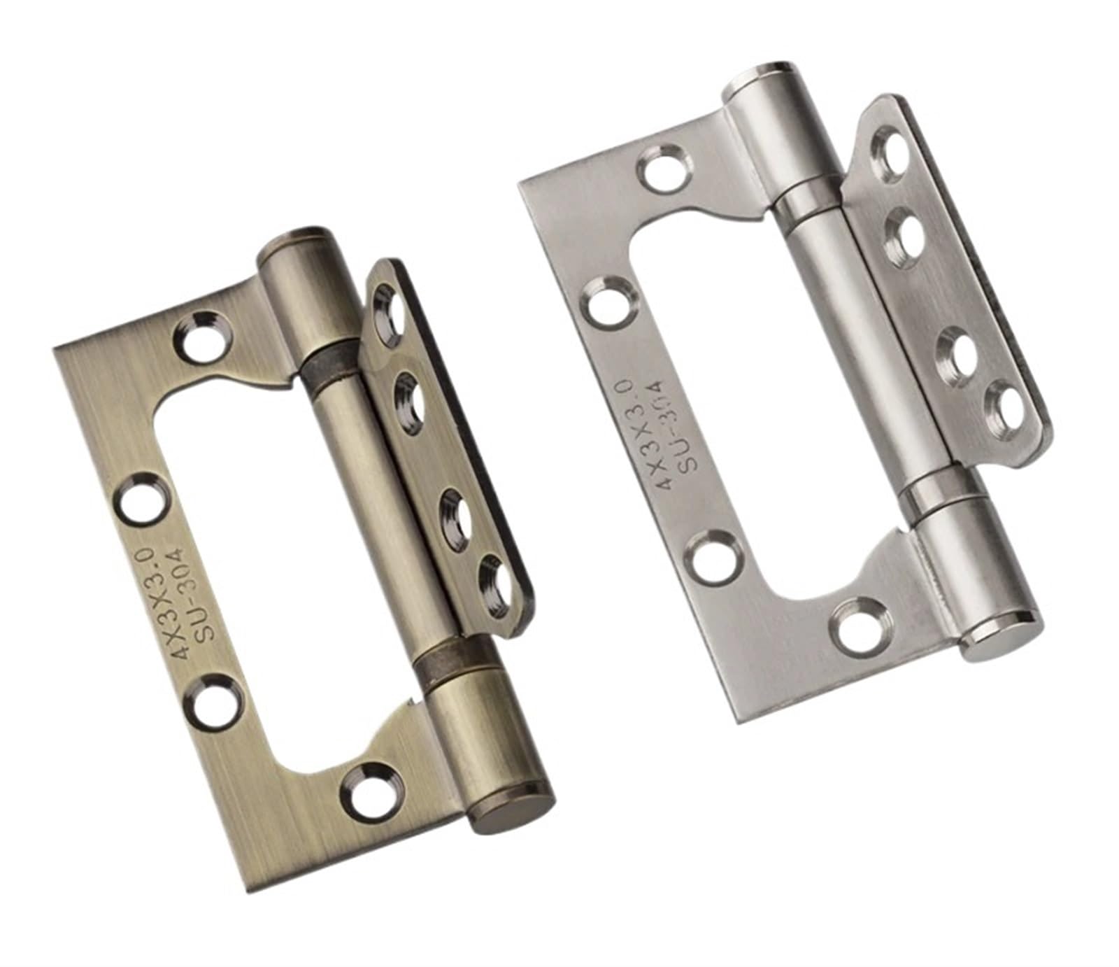 Charnière de porte en acier inoxydable 4 pouces avec vis couleur bronze