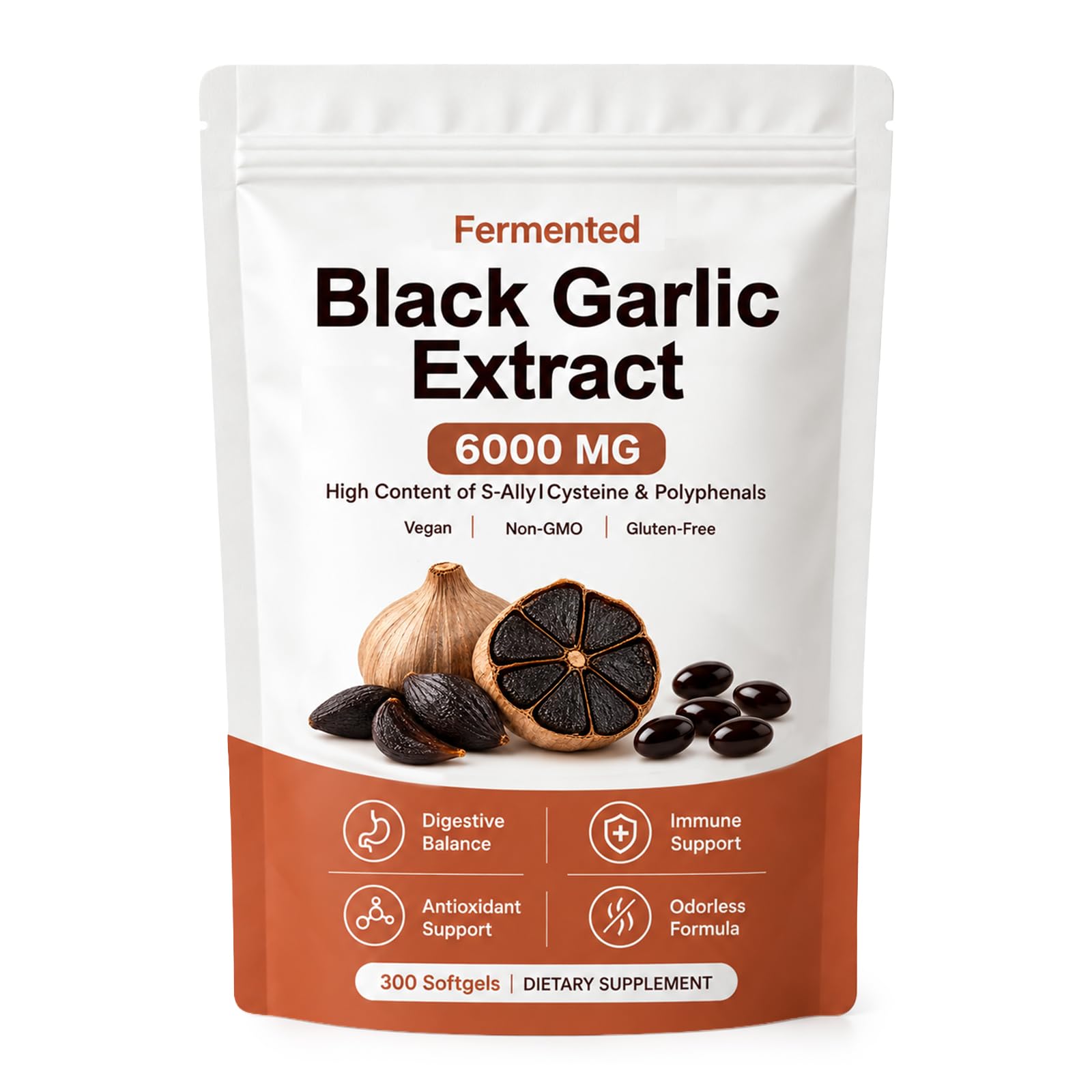 Aged Garlic Extract Softgels Organic | 600mg Odorless Garlic Supplements with CoQ10 Ubiquinol | 24-Month Fermented for Heart & Immune Support | 60 Softgels (1) — Amazon image 9